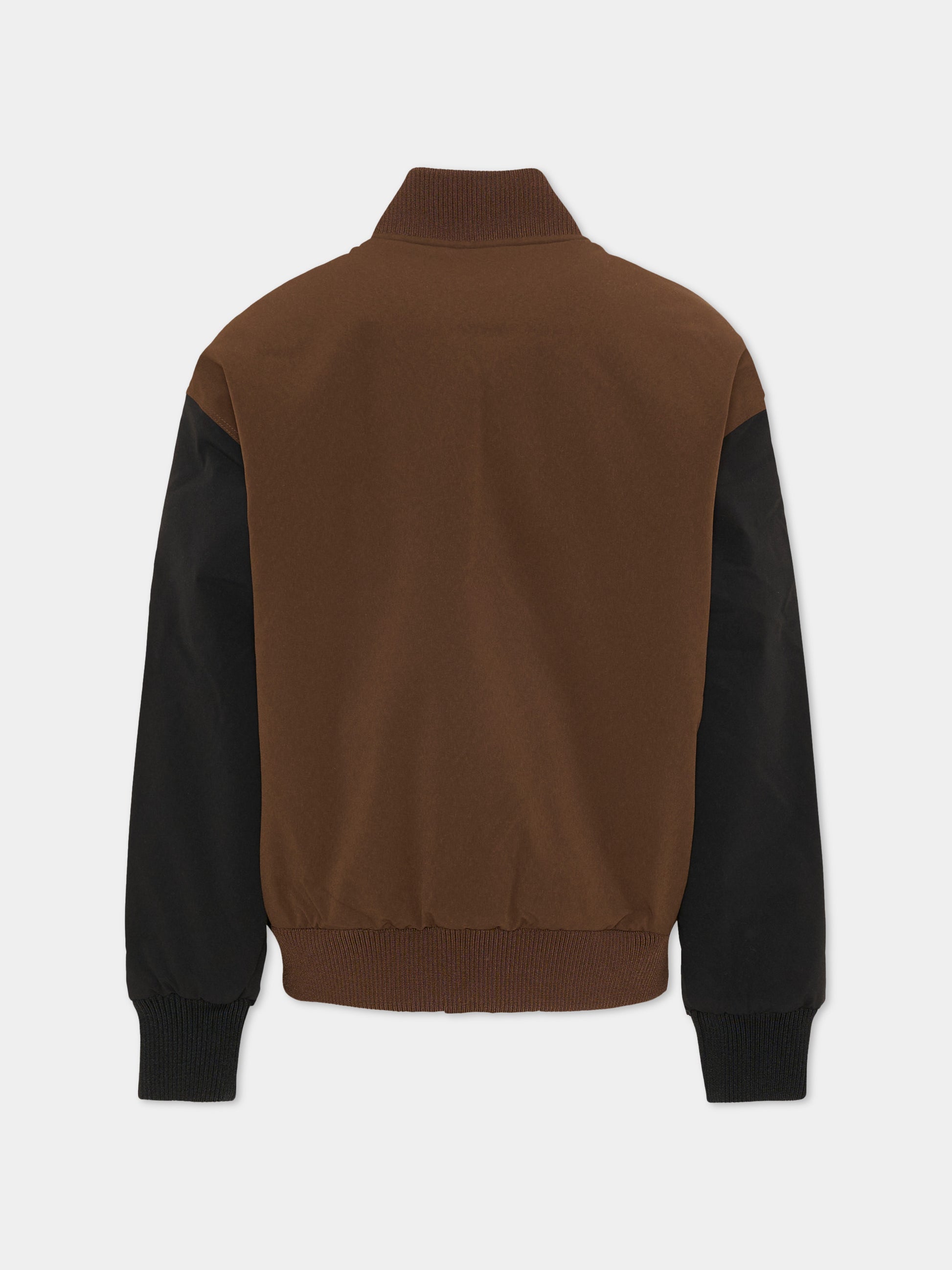 Bomber marrone per bambino con logo,Calvin Klein Kids,IB0IB02629 GV0