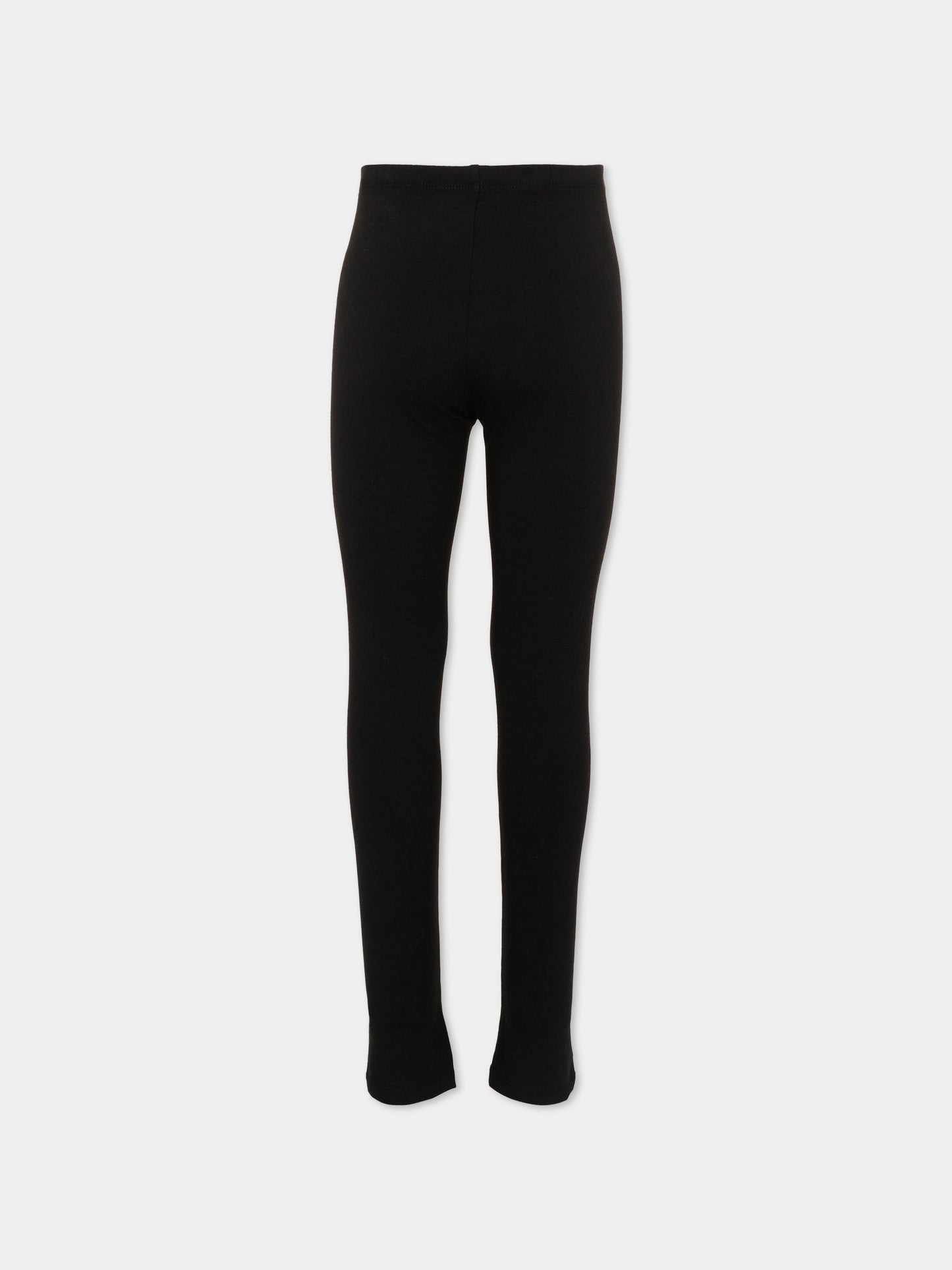 Leggings nero per bambina con logo CK,Calvin Klein Kids,IG0IG02137 BEH