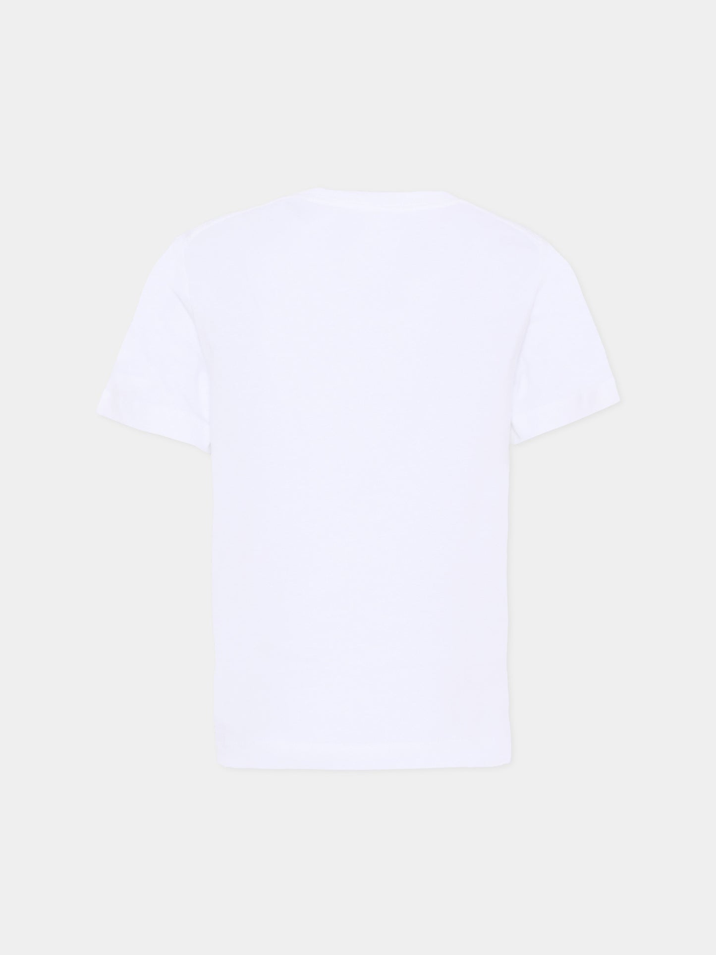 T-shirt bianca per bambini con logo,Calvin Klein Kids,IU0IU00719 YAF