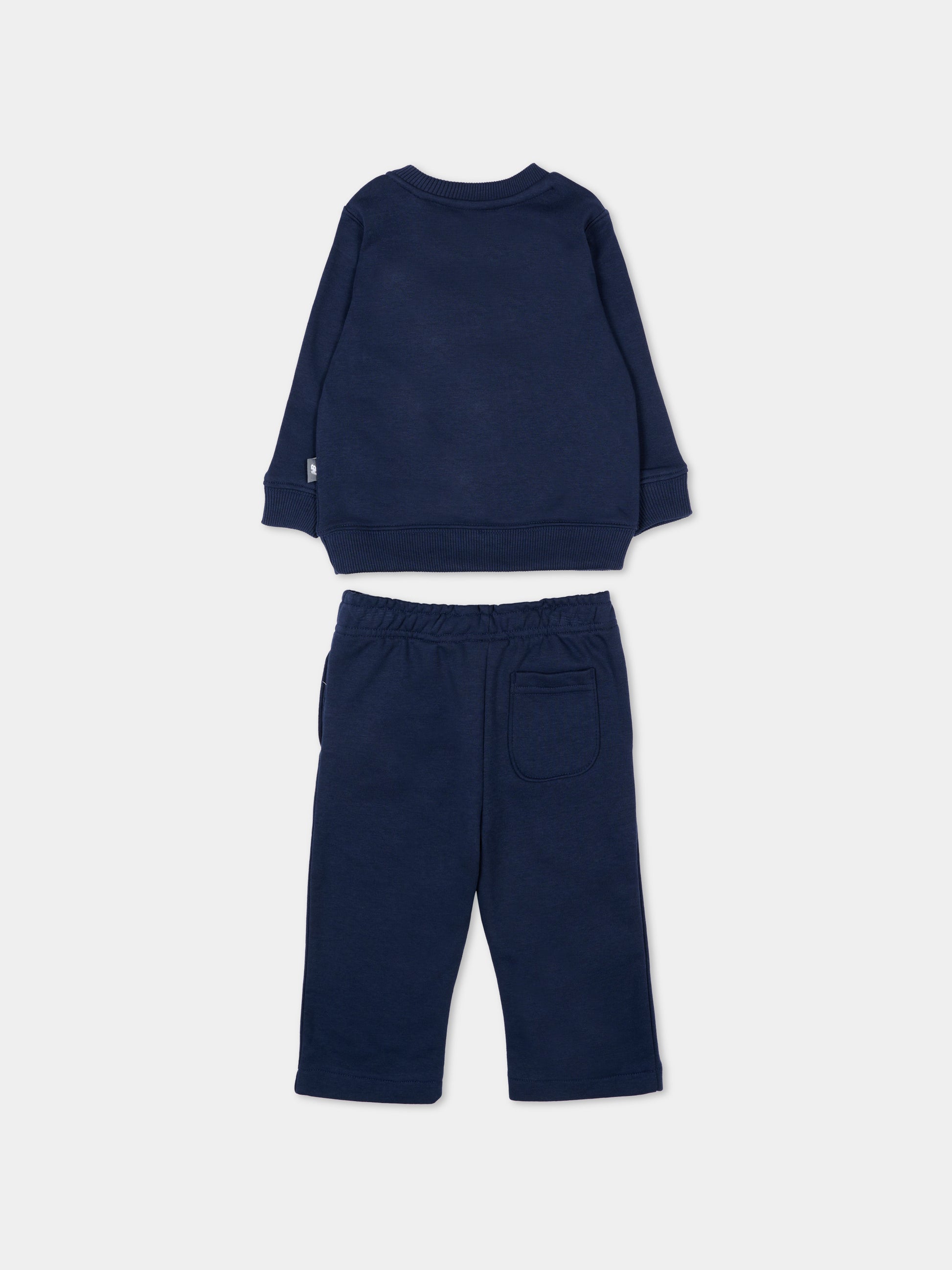 Completo sportivo blu per neonati con logo,New Balance,IS61I754I NNY