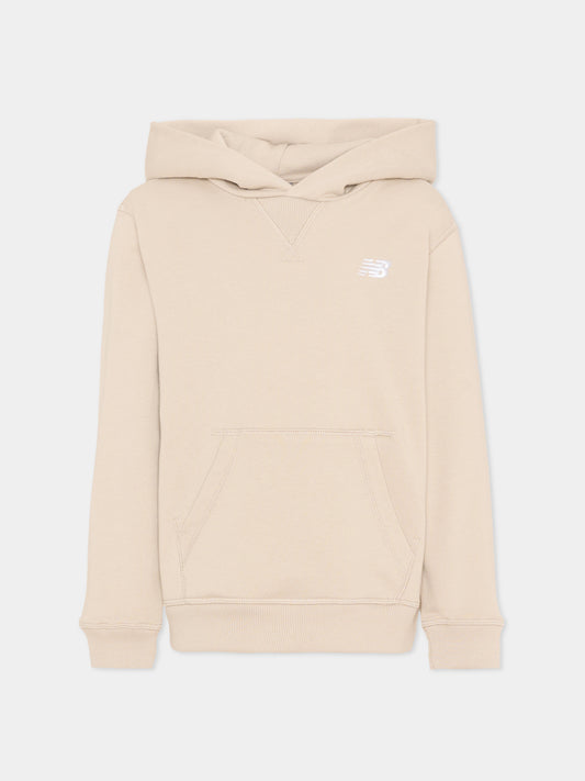 Felpa beige per bambini con logo,New Balance,LAKB0056 TWF