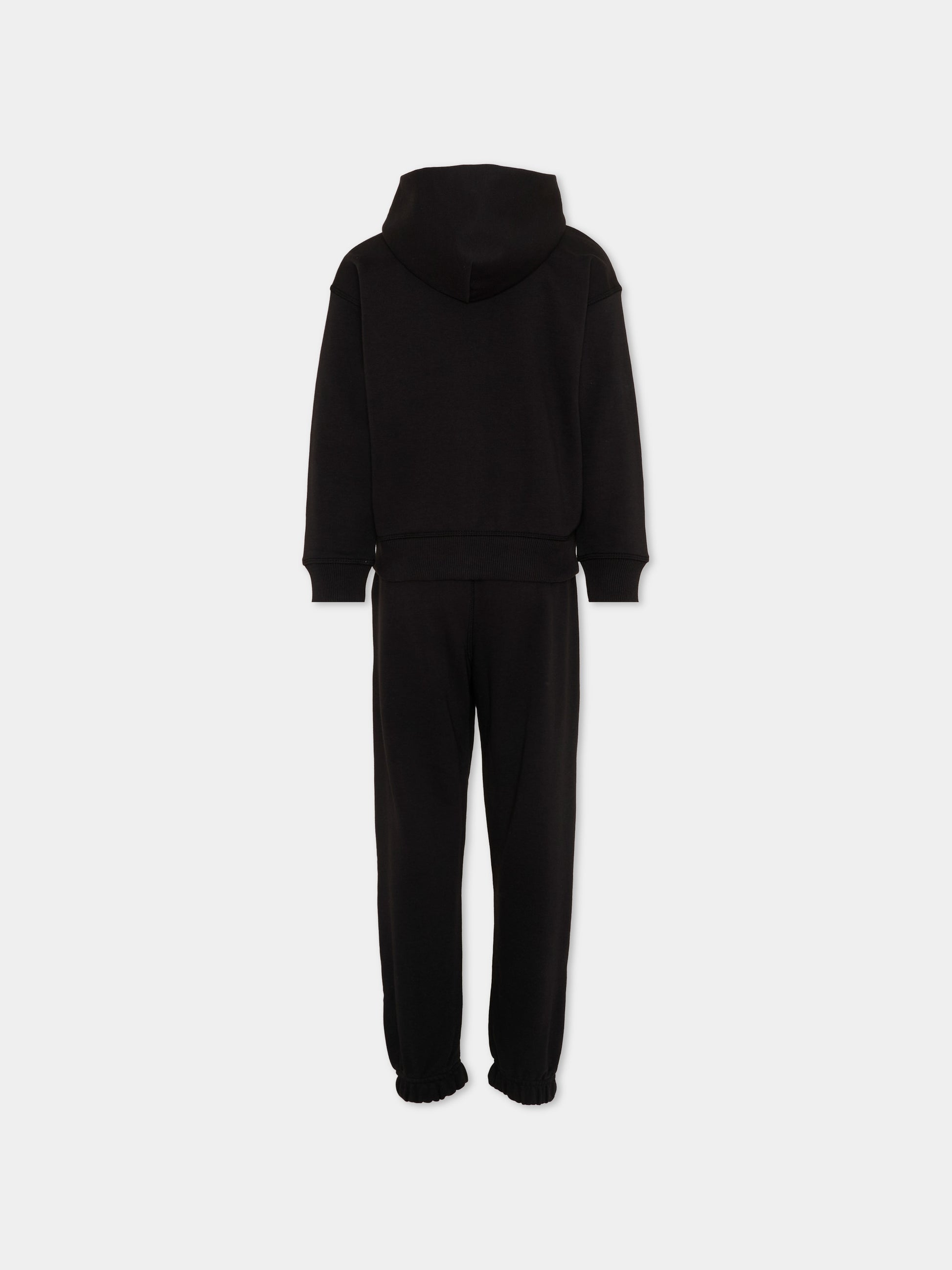 Completo sportivo nero per bambina con logo,New Balance,YS61U95L BK