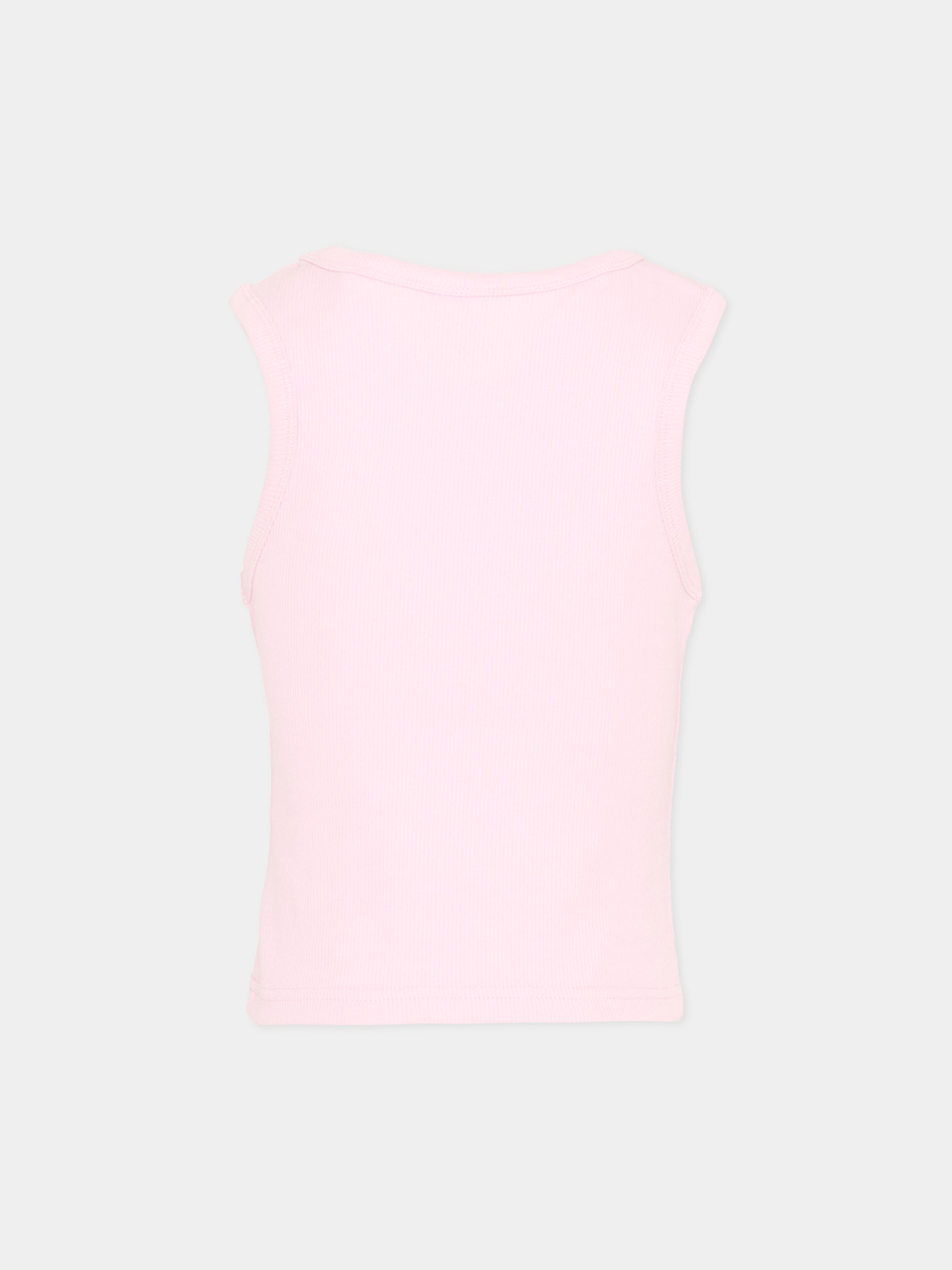 Canotta rosa per bambina con logo,New Balance,YT61L5FG LIR