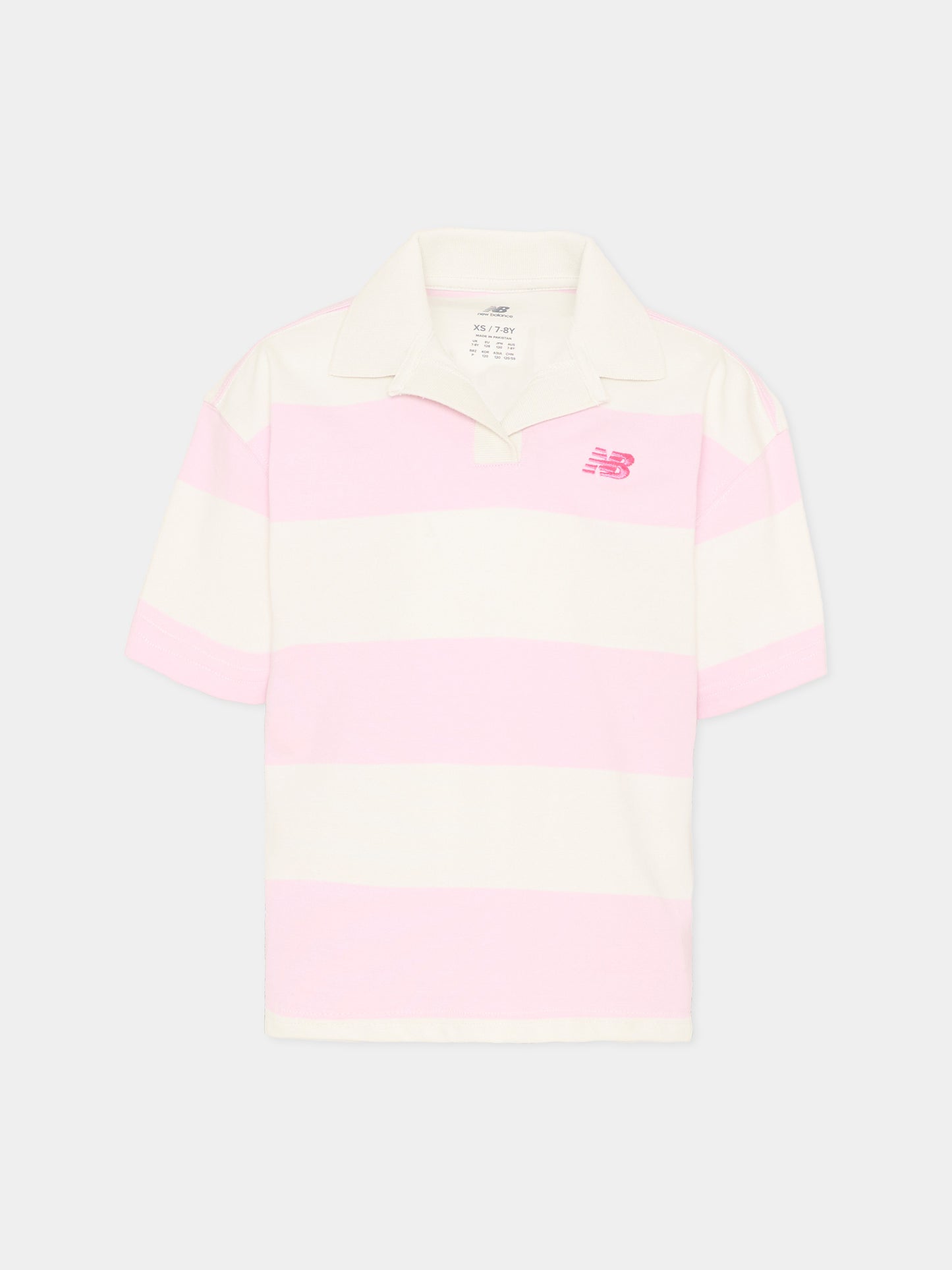 Polo multicolor per bambini a righe,New Balance,YT61M5OK SST