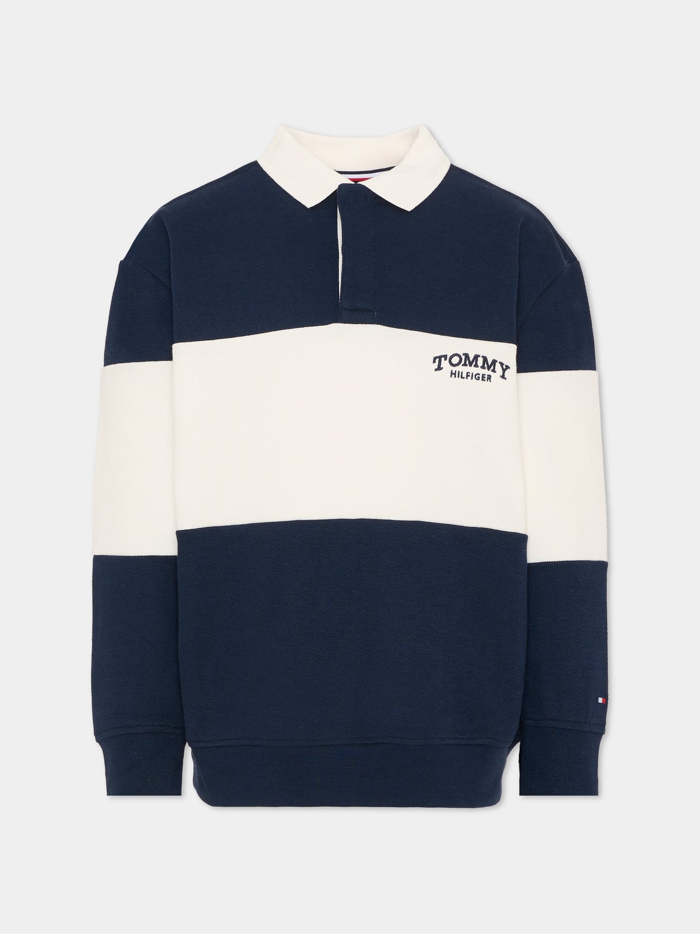 Polo blu per bambino con logo,Tommy Hilfiger Junior,KB0KB10047 C1G