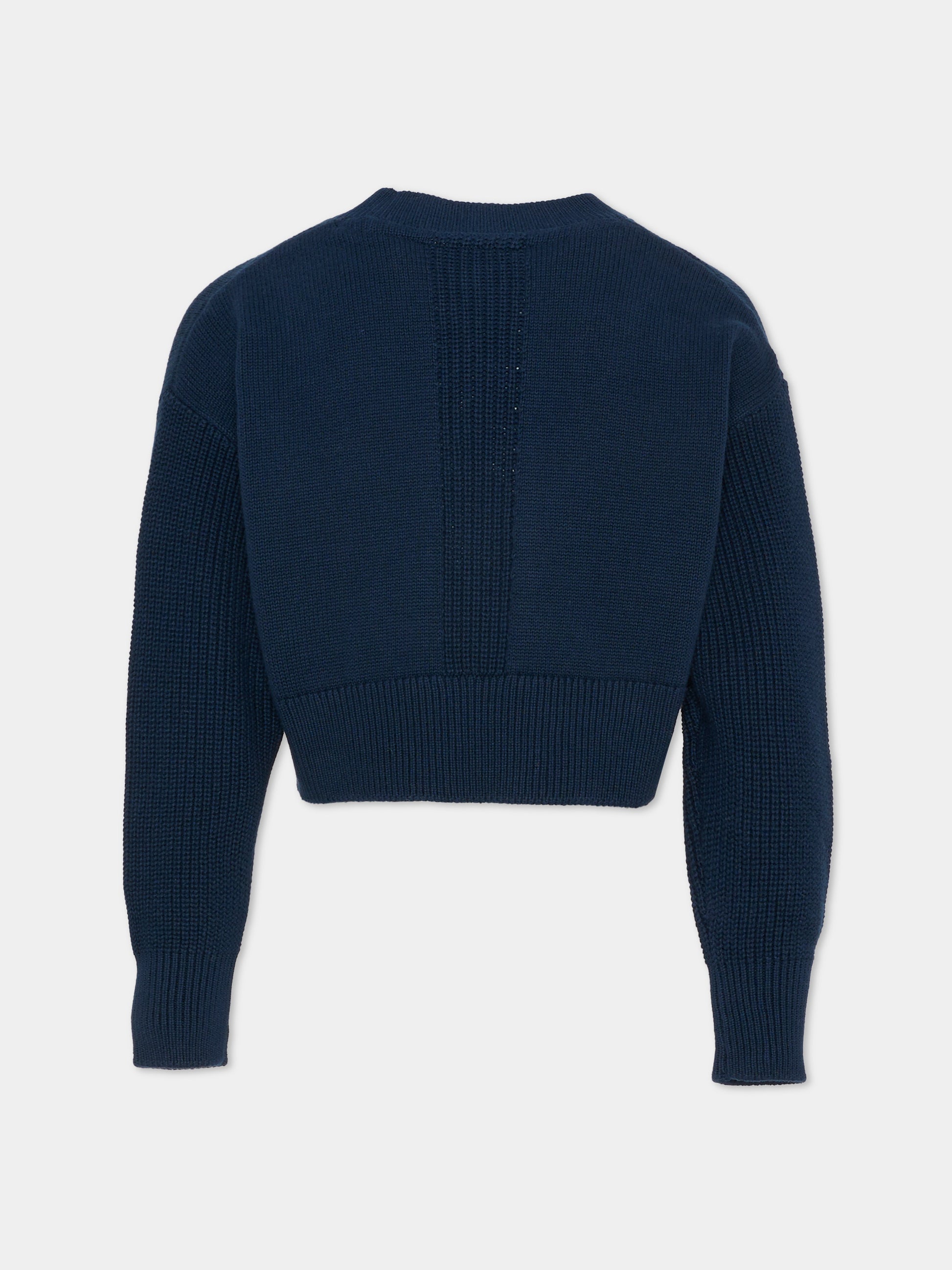 Maglione blu per bambina con logo,Tommy Hilfiger Junior,KG0KG08921 C1G