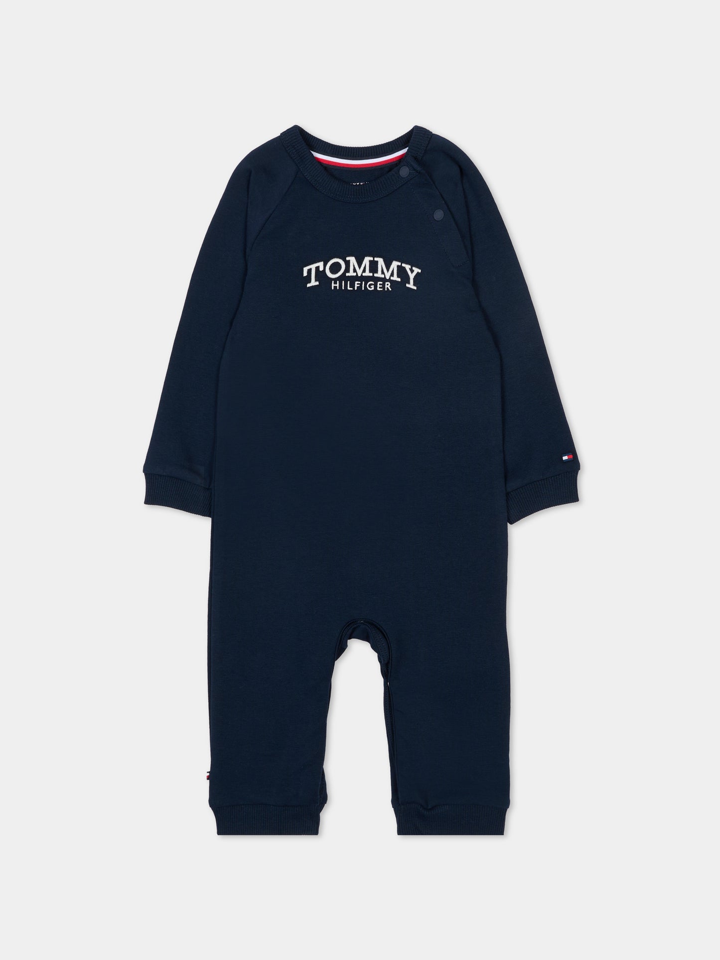 Tutina blu per neonato con logo,Tommy Hilfiger Junior,KN0KN02136 C1G