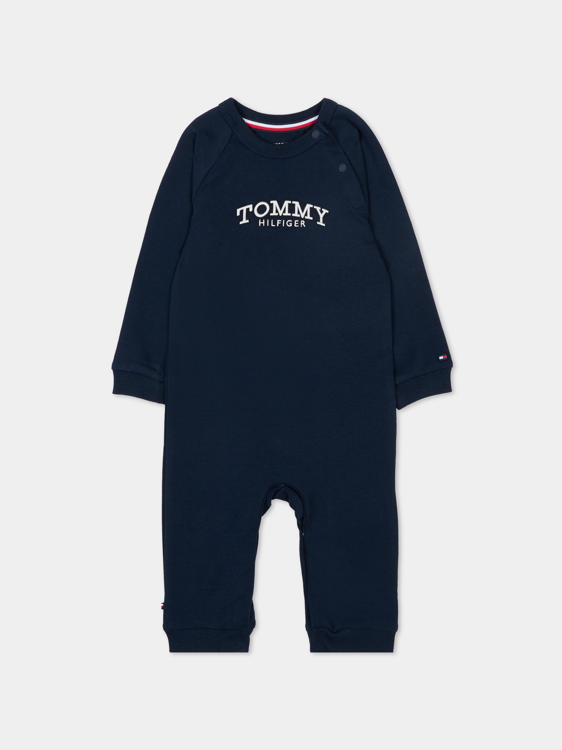 Tutina blu per neonato con logo,Tommy Hilfiger Junior,KN0KN02136 C1G