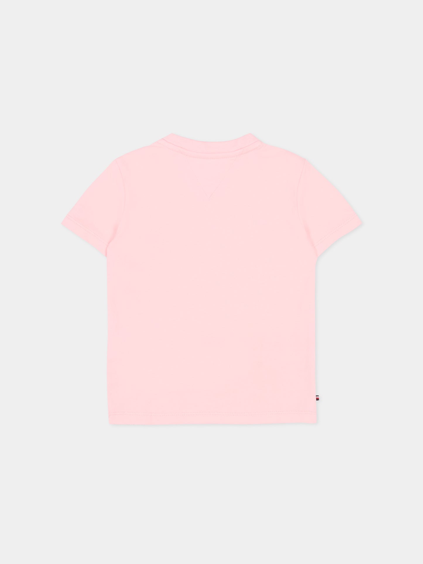 T-Shirt a manica corta rosa per neonata con logo,Tommy Hilfiger Junior,KN0KN02146 TG7