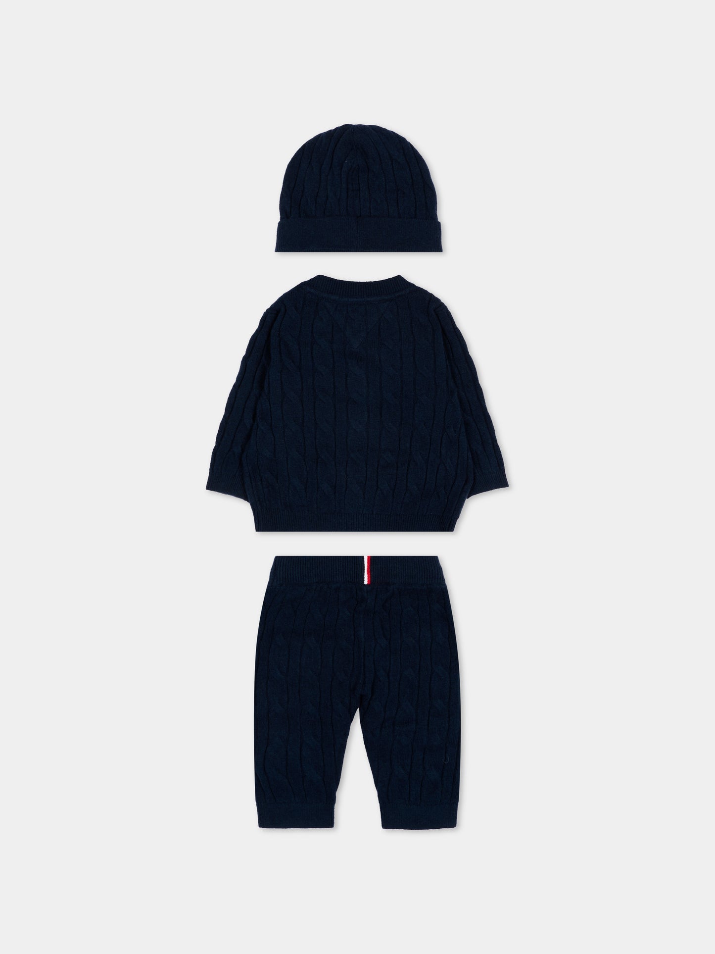 Completo nascita blu per neonato con flag,Tommy Hilfiger Junior,KN0KN02160 C1G