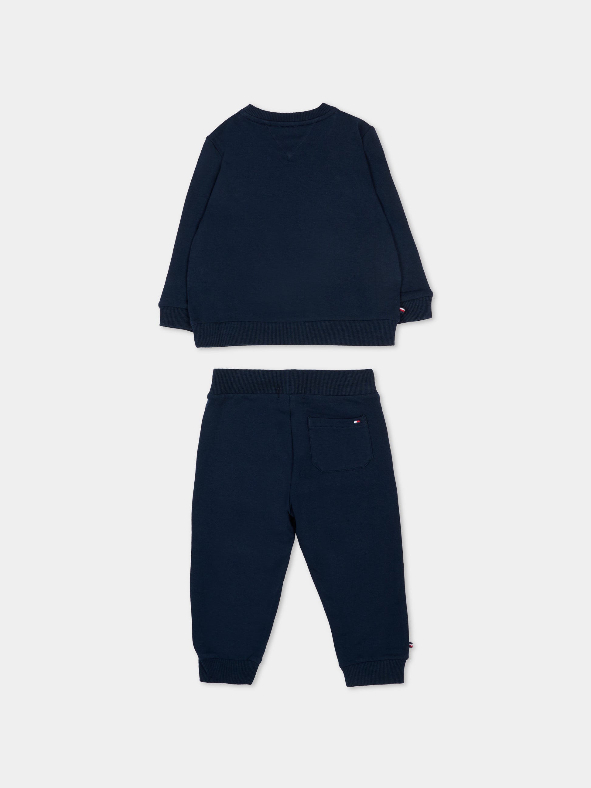 Completo sportivo blu per neonato logo,Tommy Hilfiger Junior,KN0KN02162 C1G