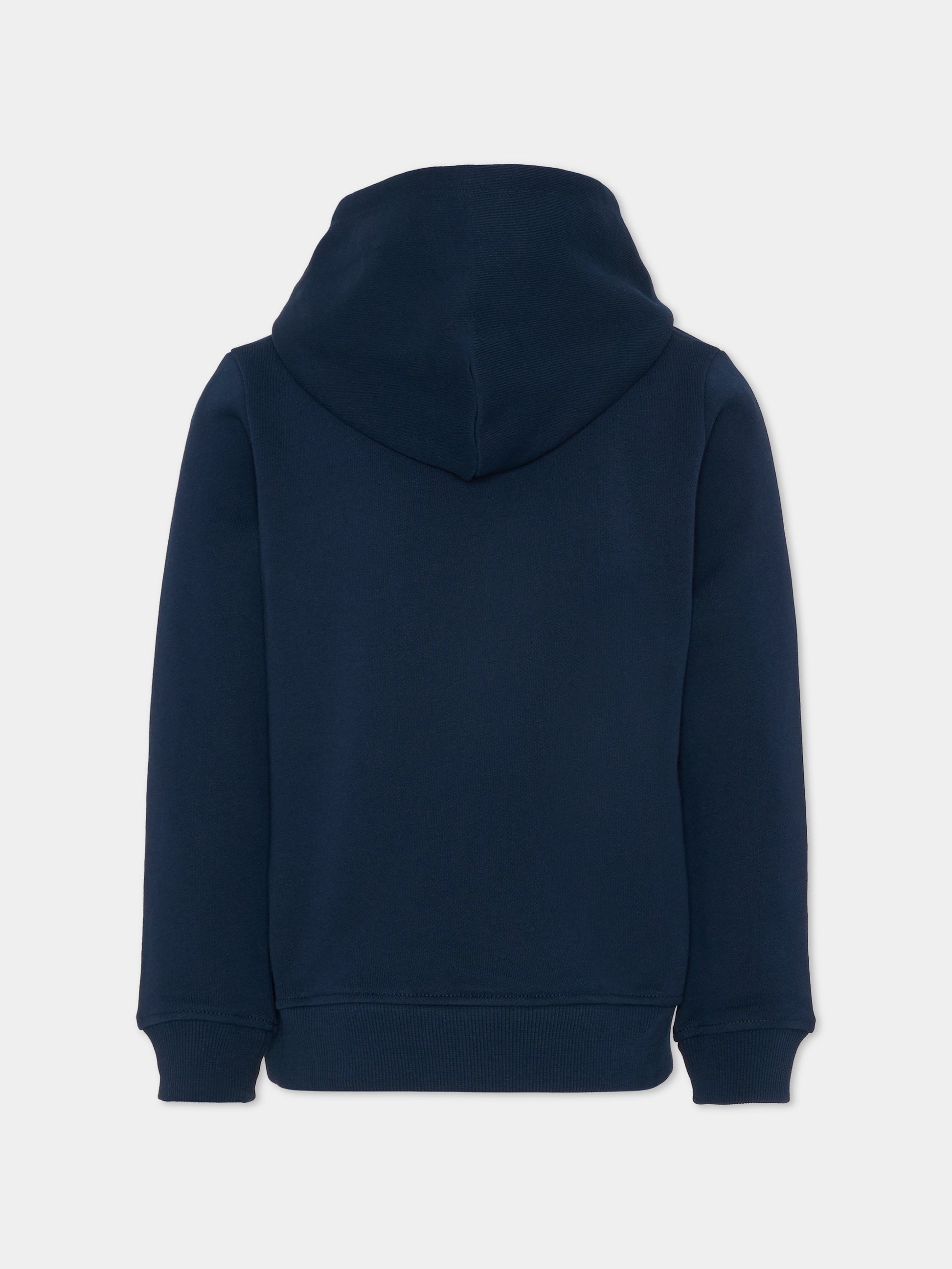 Felpa blu per bambino con logo,Tommy Hilfiger Junior,KS0KS00707 C1G