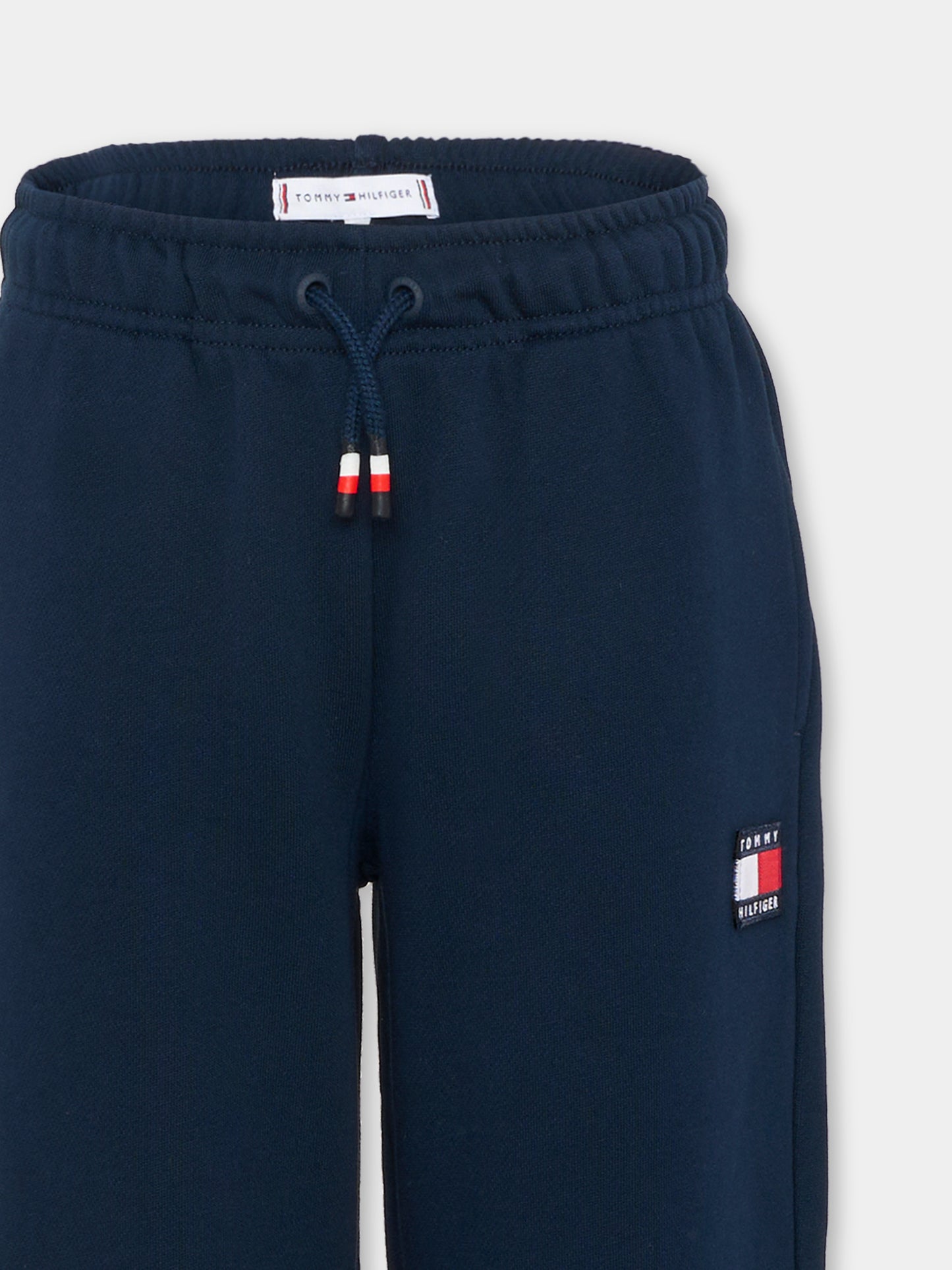 Pantaloni blu sportivi per bambino con logo,Tommy Hilfiger Junior,KS0KS00715 C1G