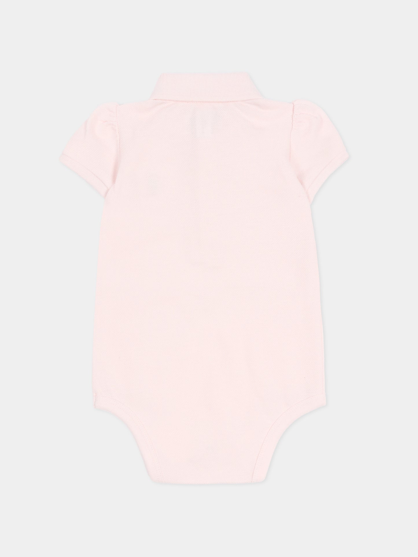 Set body rosa per neonata con cavallino,Ralph Lauren Kids,981613001