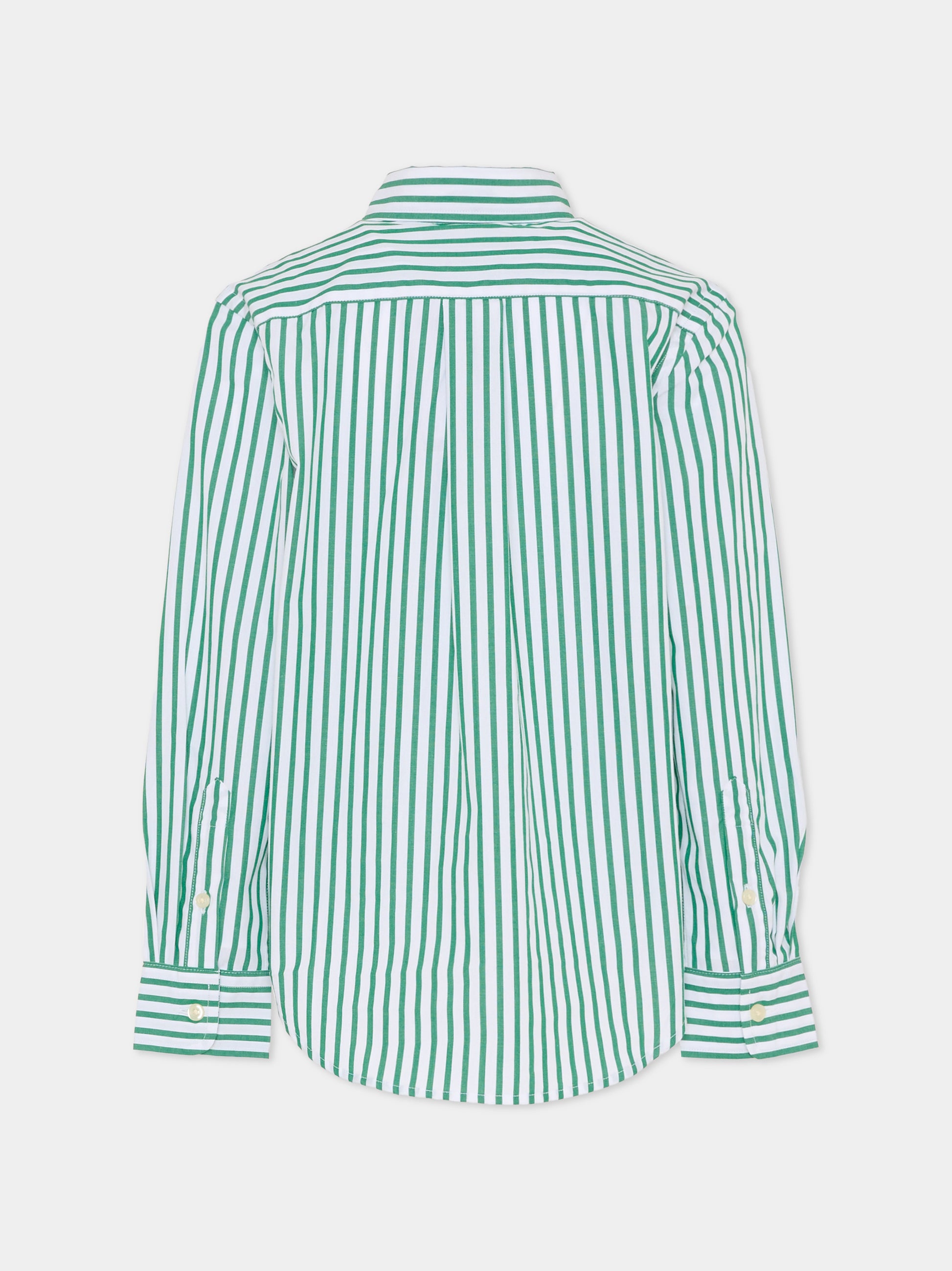 Camicia verde per bambino con cavallino,Ralph Lauren Kids,979319501