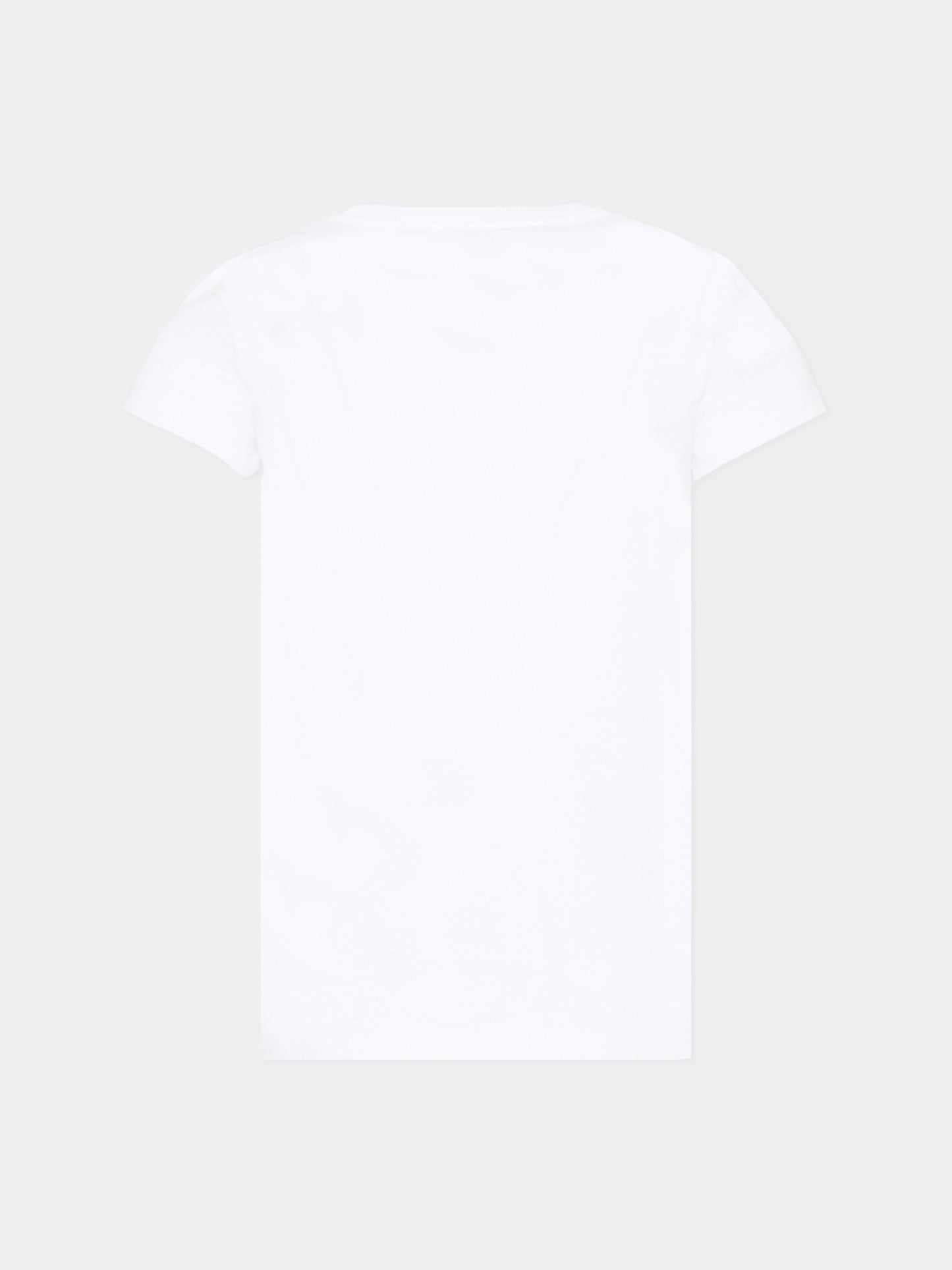 T-shirt bianca per bambina con Polo Bear,Ralph Lauren Kids,A98403001