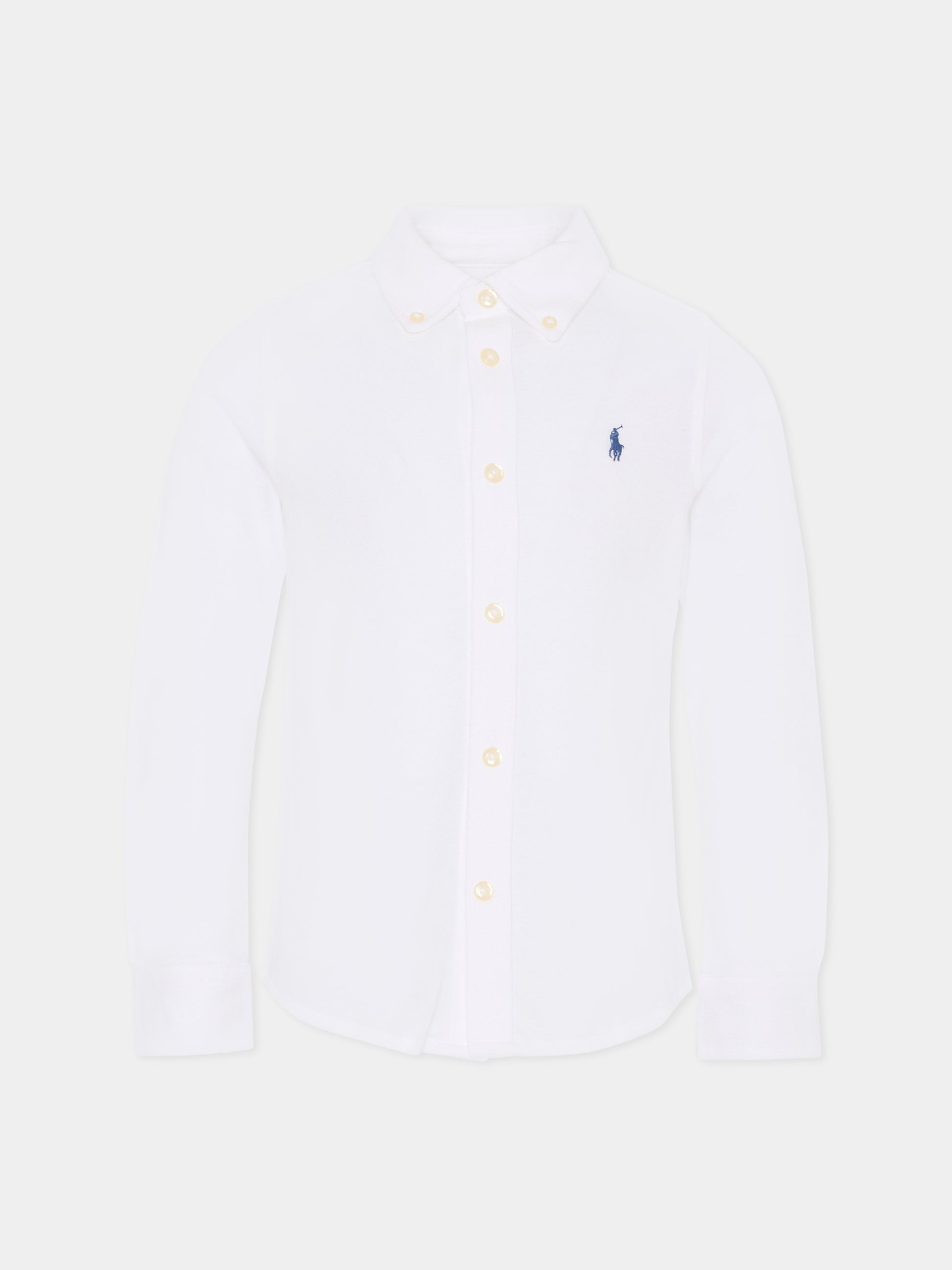 Camicia bianca per bambino con cavallino,Ralph Lauren Kids,914506002
