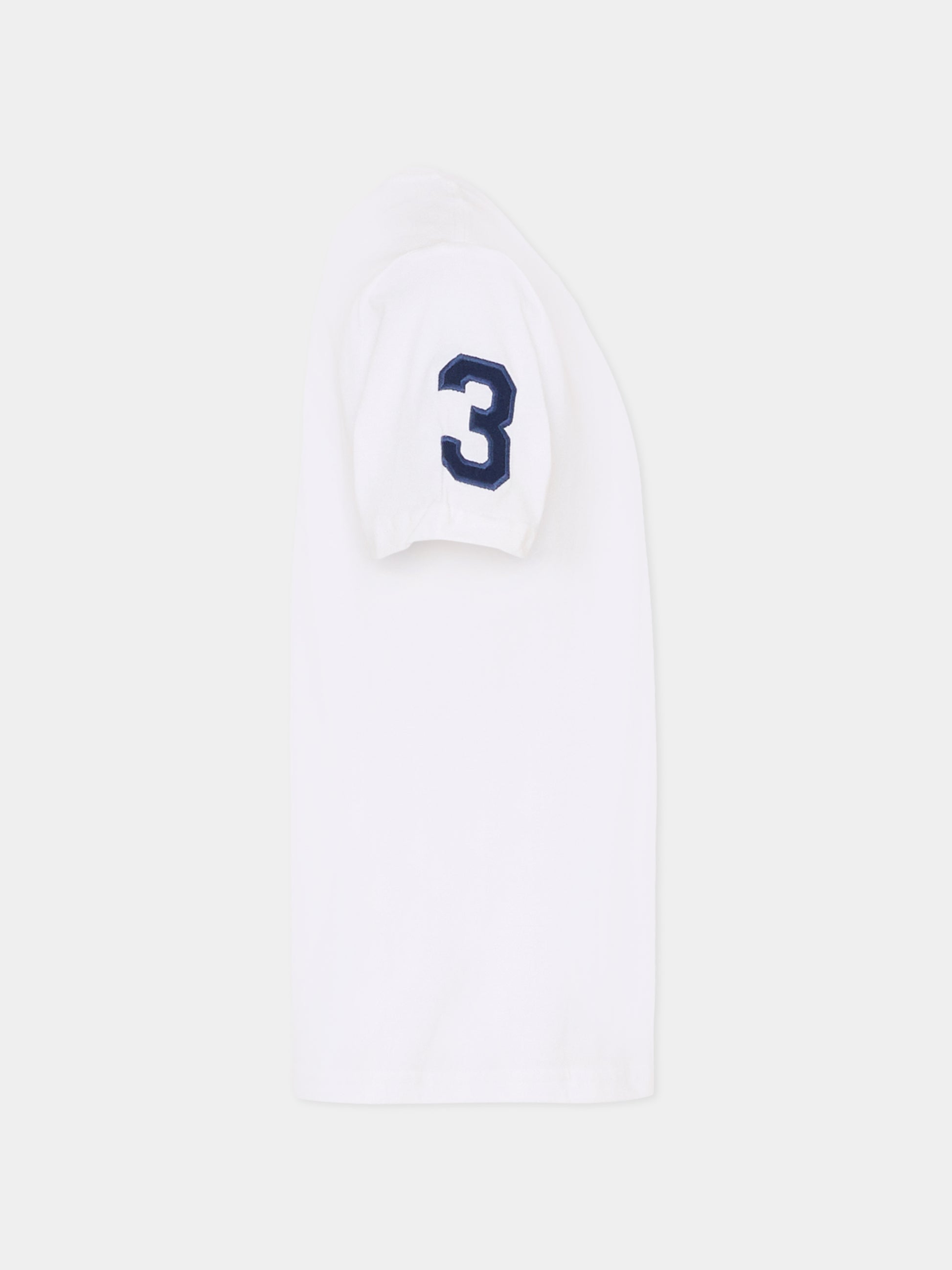 T-shirt bianca per bambino con logo blu,Ralph Lauren Kids,832907037