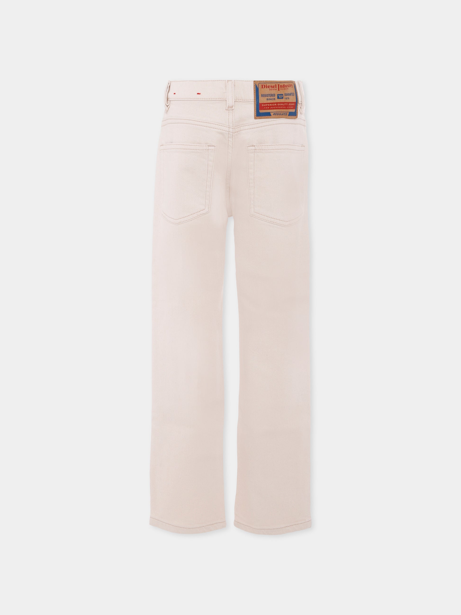 Jeans avorio per bambino con logo,Diesel,J00808 KXBDB K101