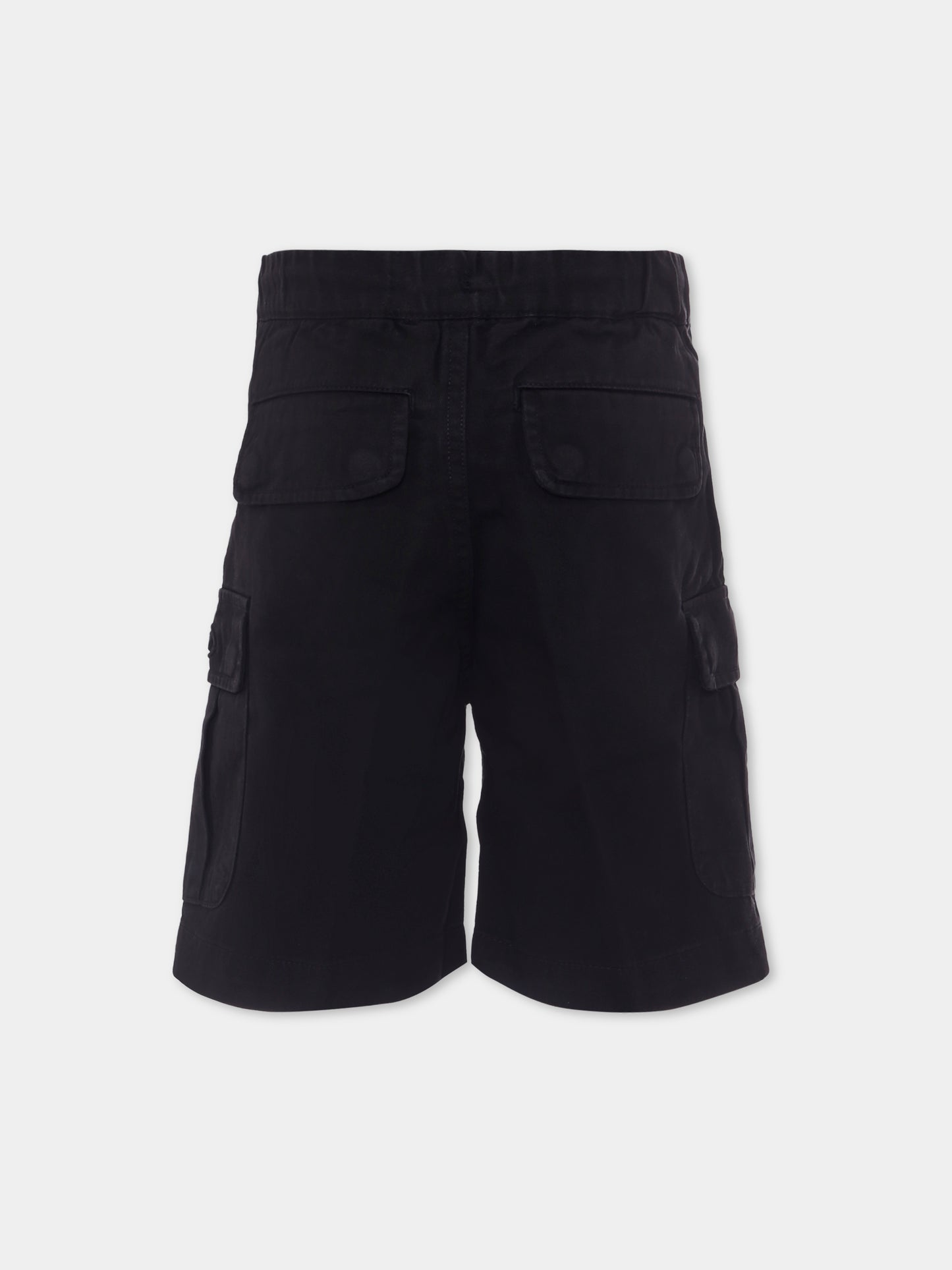 Shorts neri per bambini con logo,Diesel,J01765 KXBJ1 K900