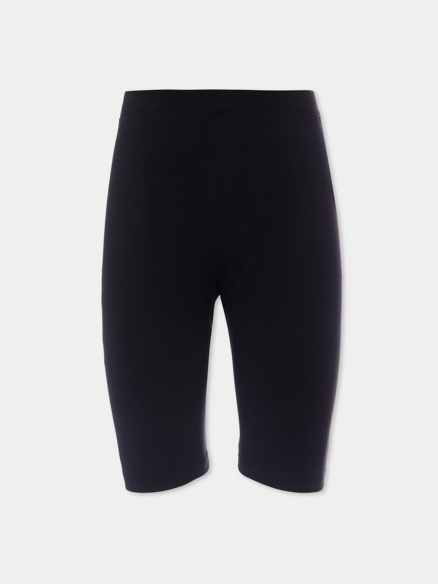 Shorts neri per bambina con logo,N°21 Kids,N21395 N0193 0NC16