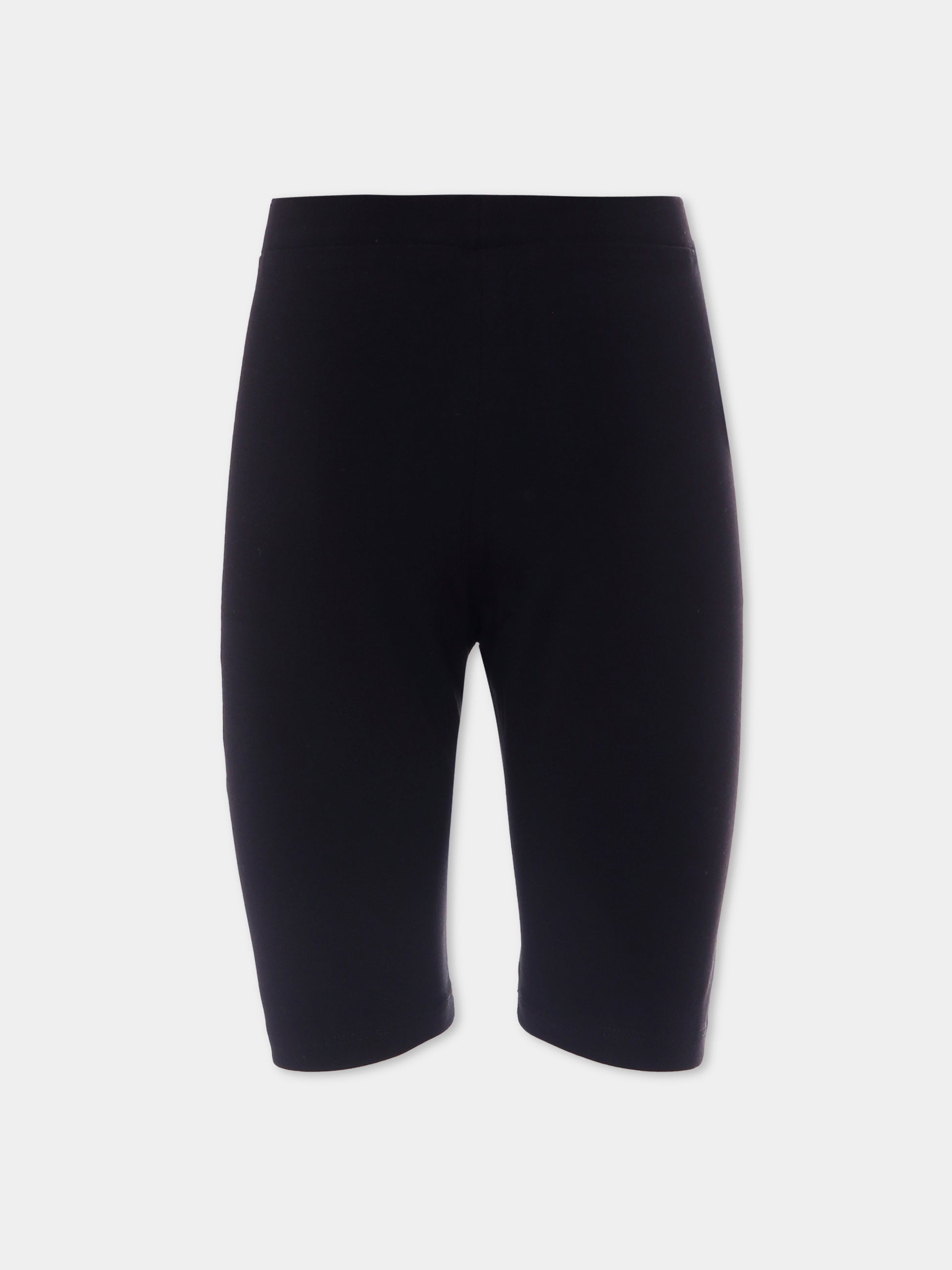 Shorts neri per bambina con logo,N°21 Kids,N21395 N0193 0NC16