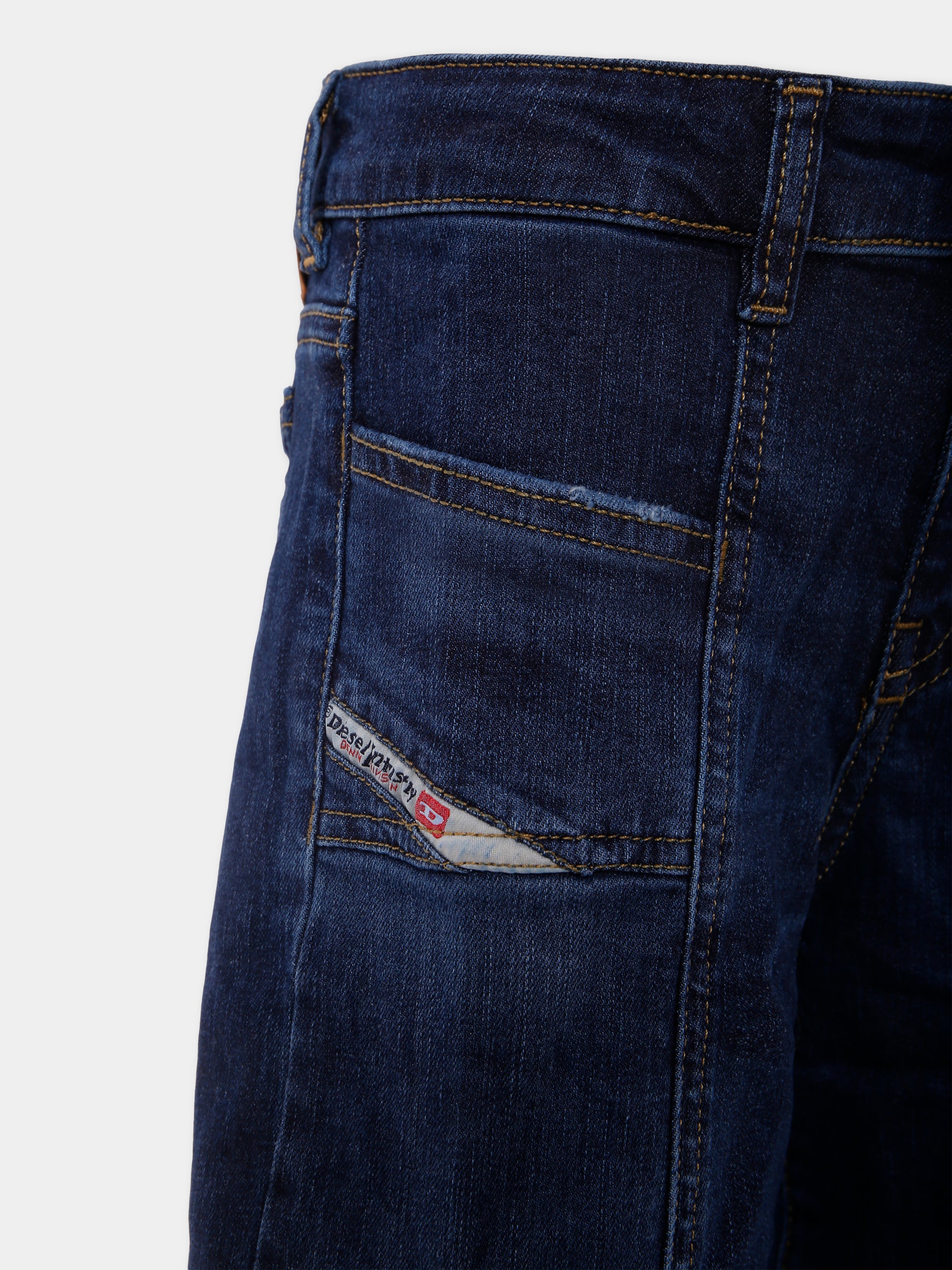 Jeans denim per bambina con logo,Diesel,J01919 KXBMR K01