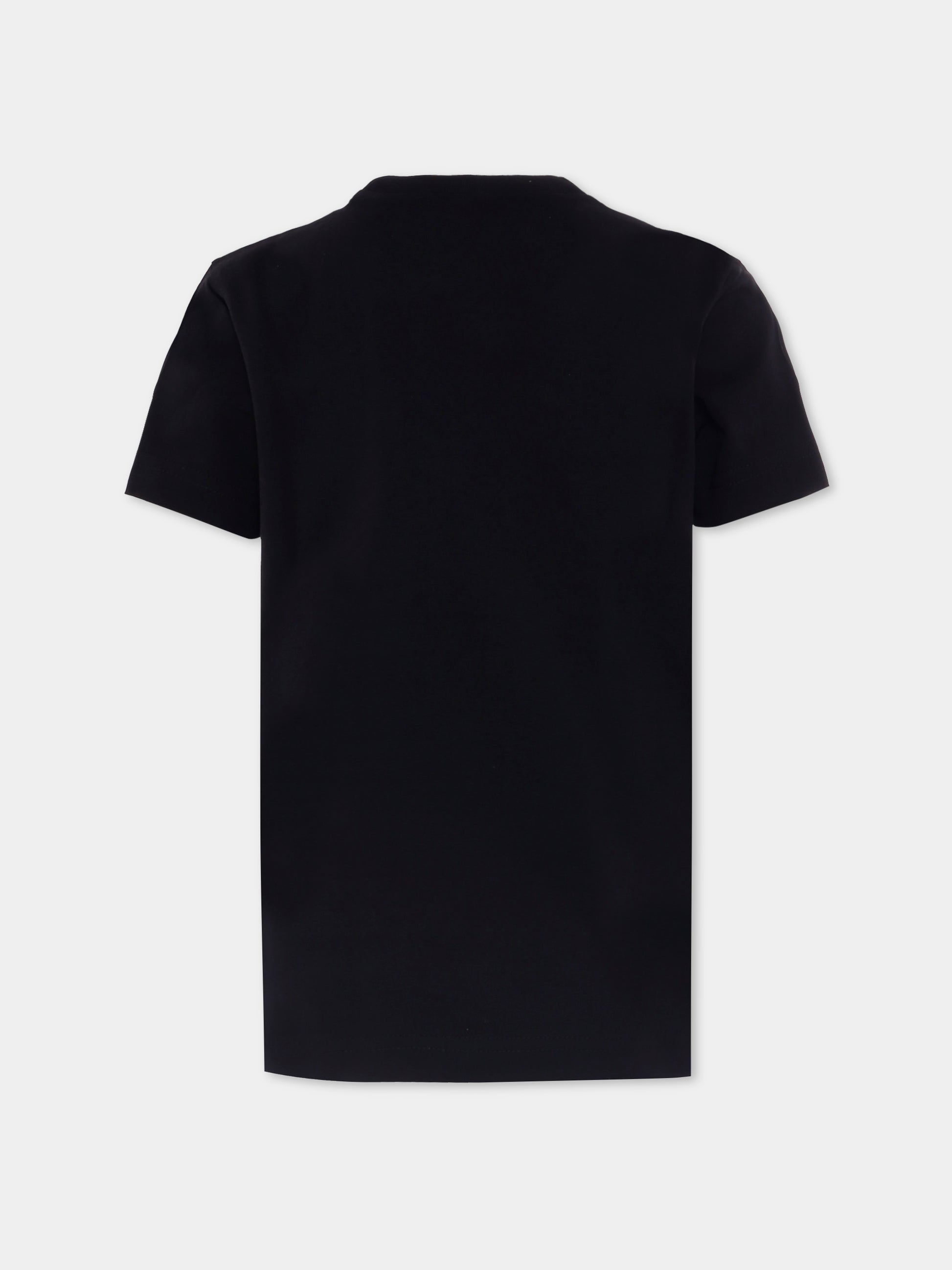 T-shirt nero per bambino con logo,Diesel,J02033 00YI9 K900