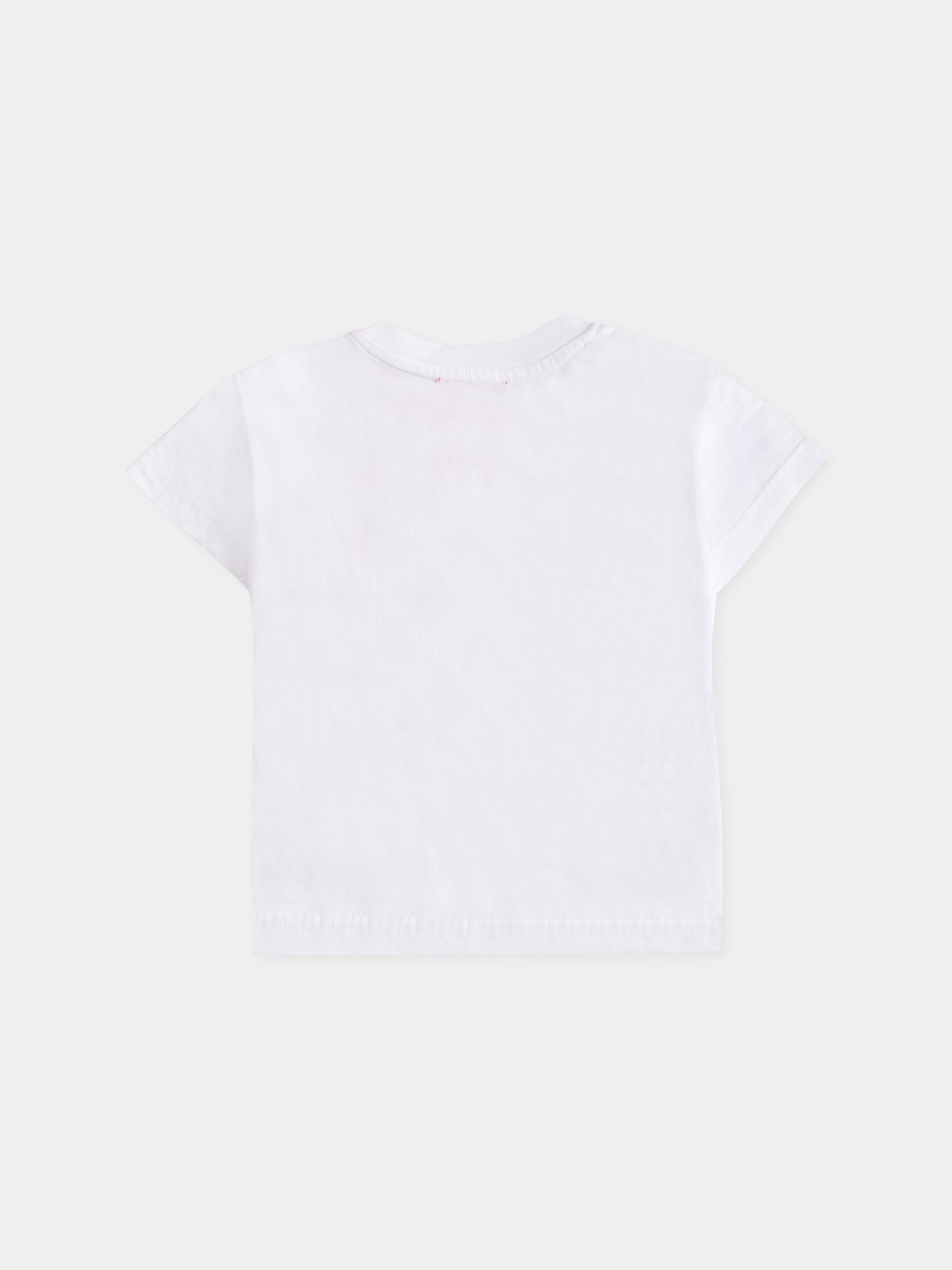 T-shirt bianca per neonati con logo,Diesel,K00569 00YI9 K100