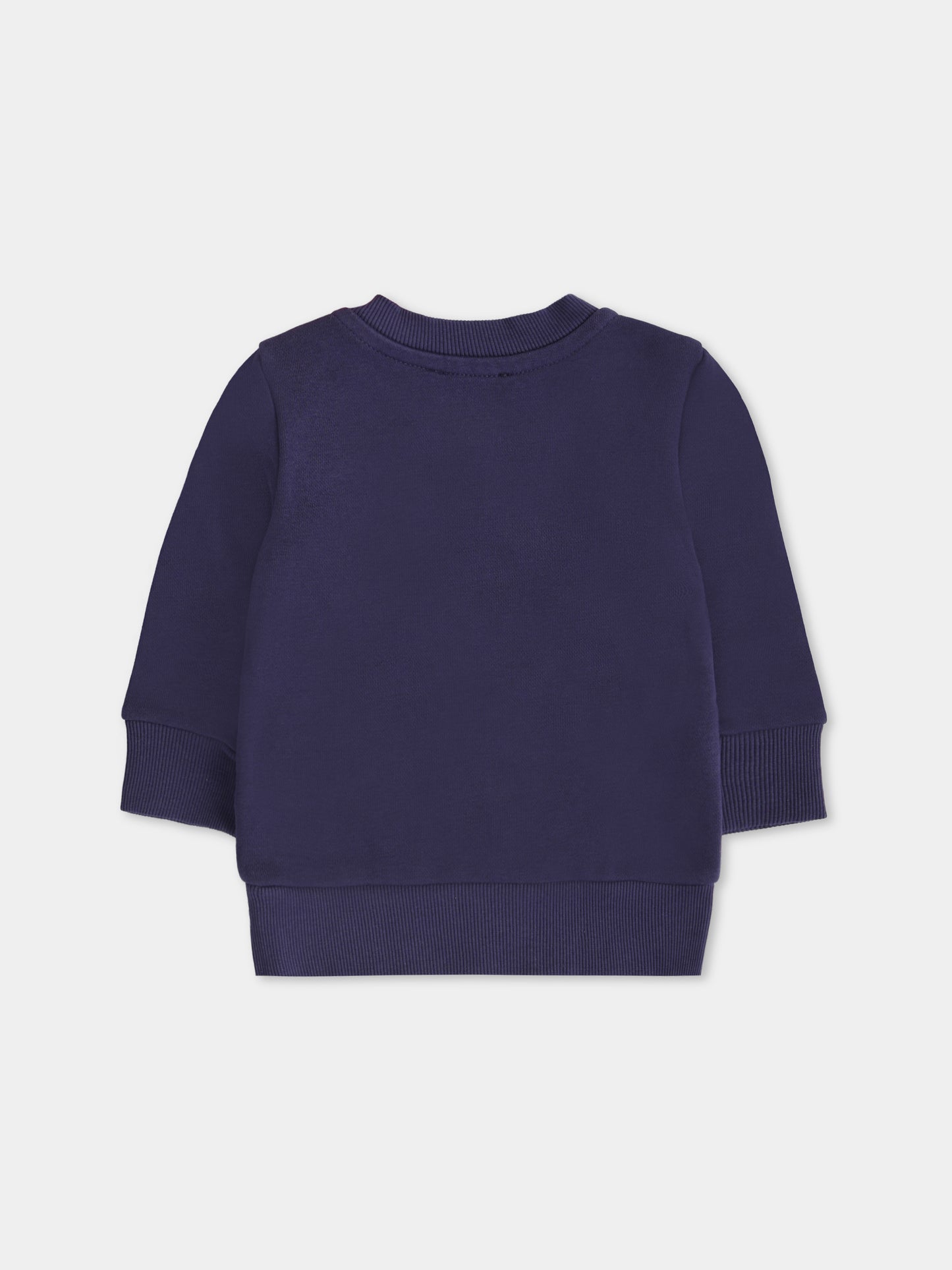 Felpa blu per neonato con stampa spazio,Diesel,K00582 KYAYT K8AT