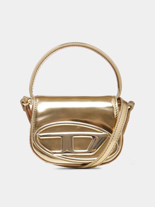 Borsa oro per bambina con logo,Diesel,J01572 PS202 H0500
