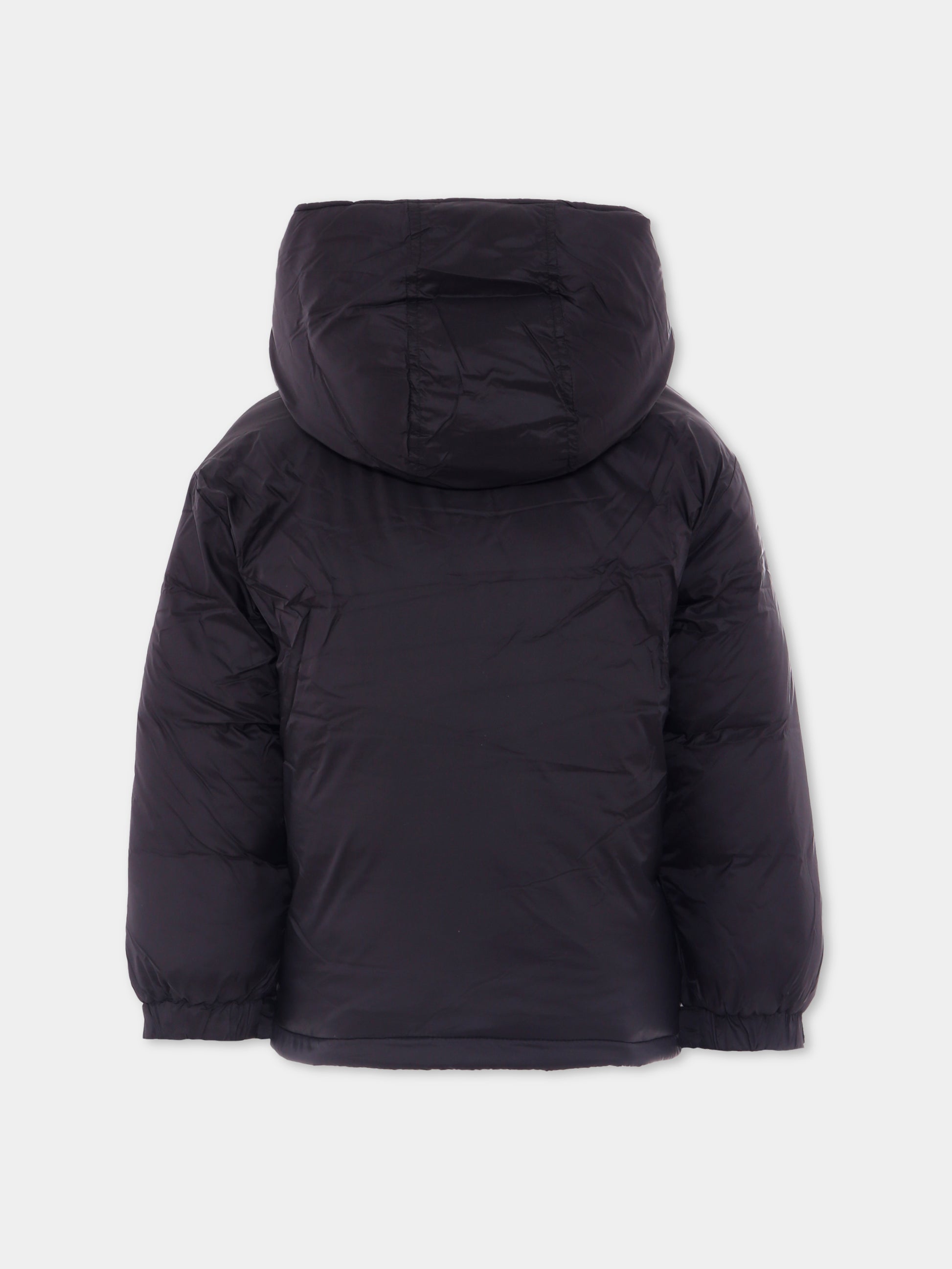 Piumino nero per bambino con logo,N°21 Kids,N21940 N0002 0N900