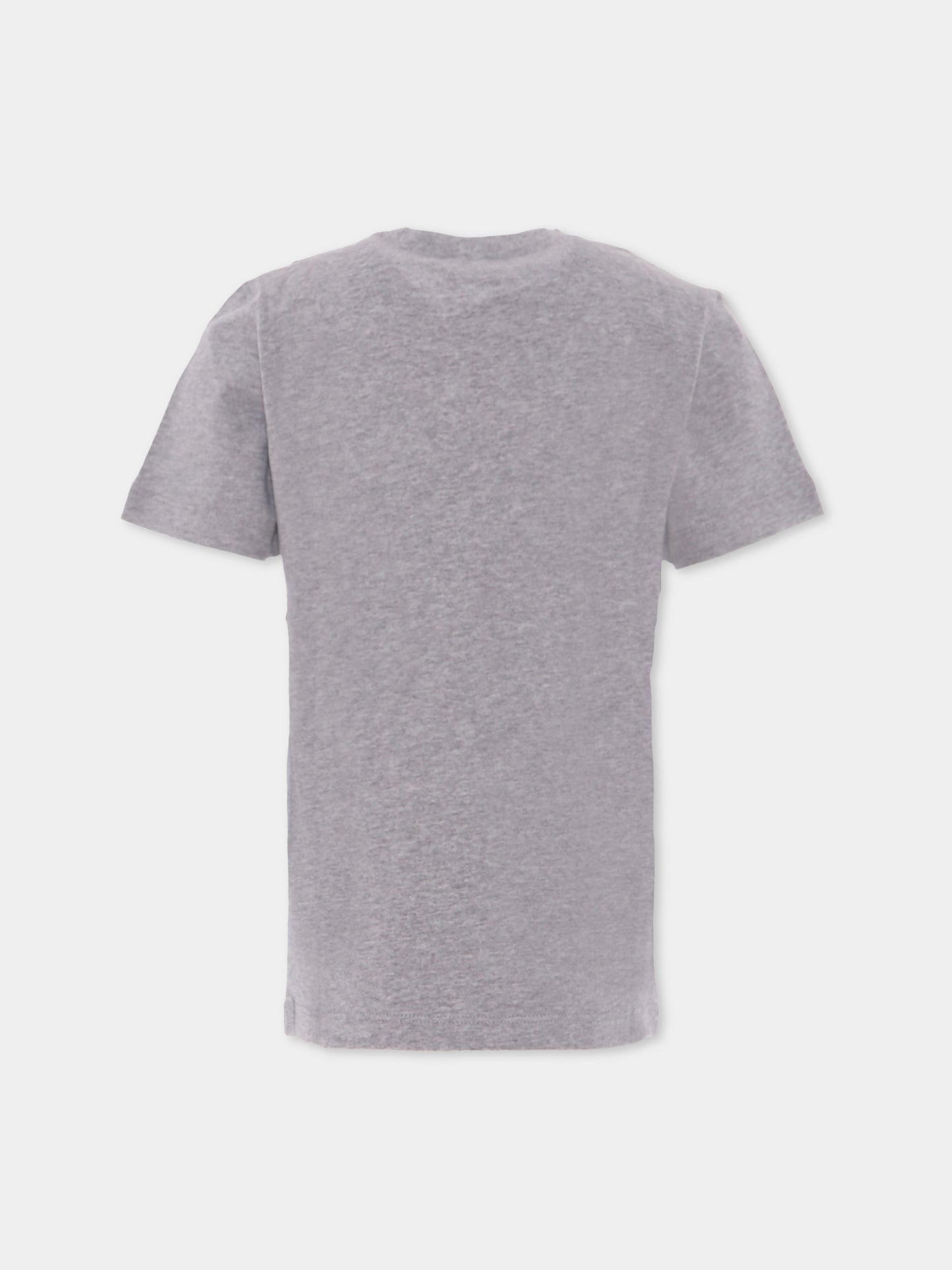 T-shirt grigia per bambina con logo e cuore,N°21 Kids,N21985 N0379 0N923