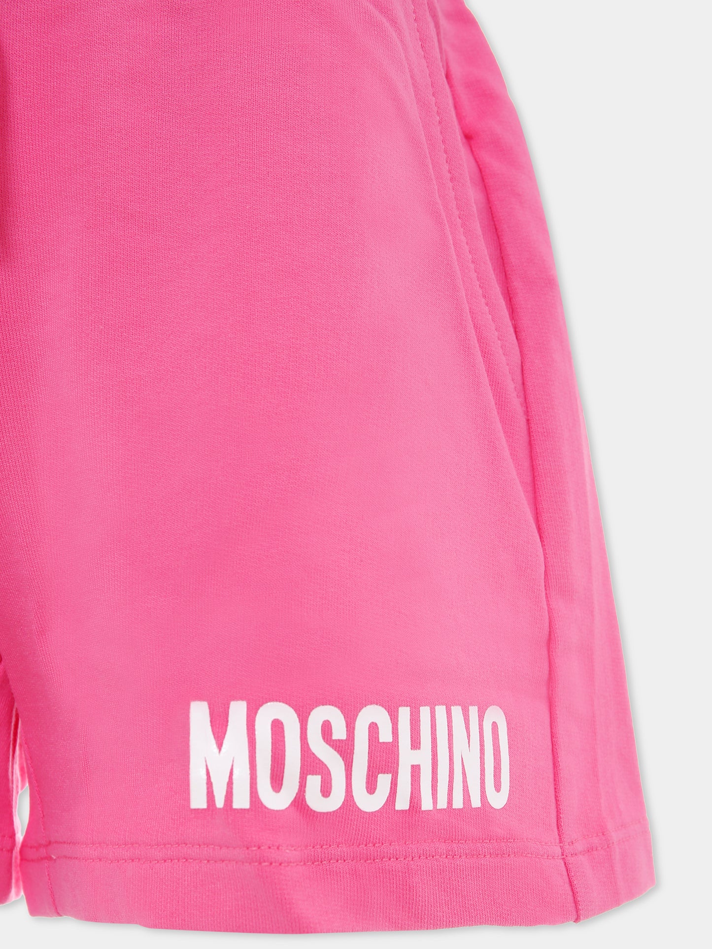 Completo fucsia per bambina con Teddy Bear,Moschino Kids,HDG01D LCA19 50533