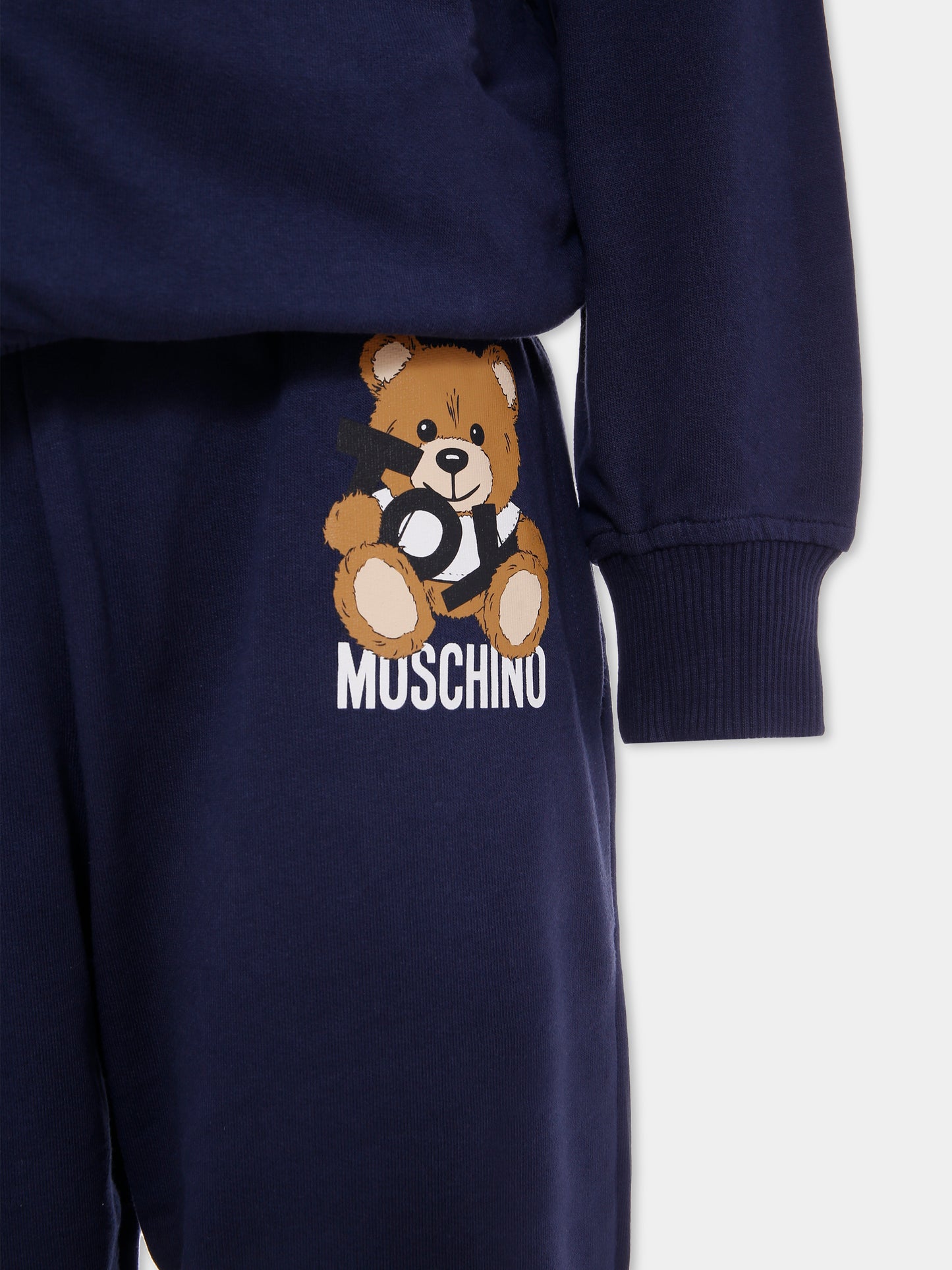 Completo blu per bambino con Teddy Bear,Moschino Kids,HMK03M LCA19 40016