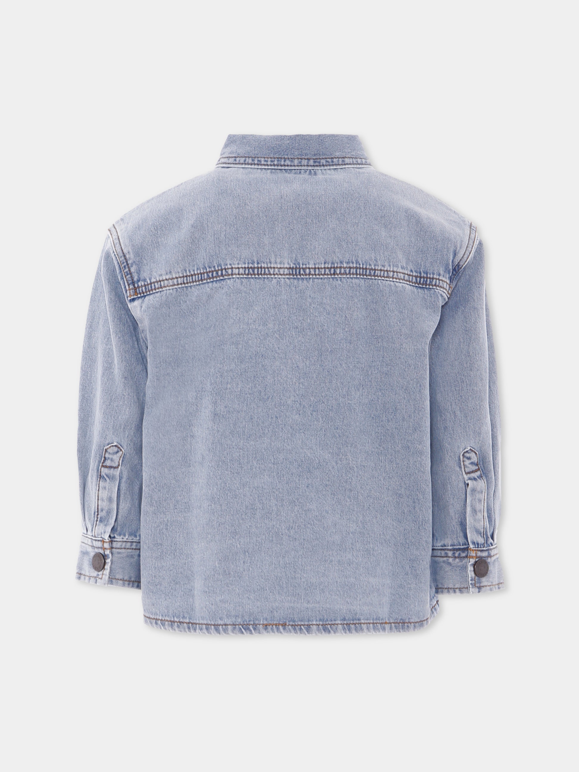 Camicia denim per bambino con Teddy Bear,Moschino Kids,HUC01F L0E33 41029