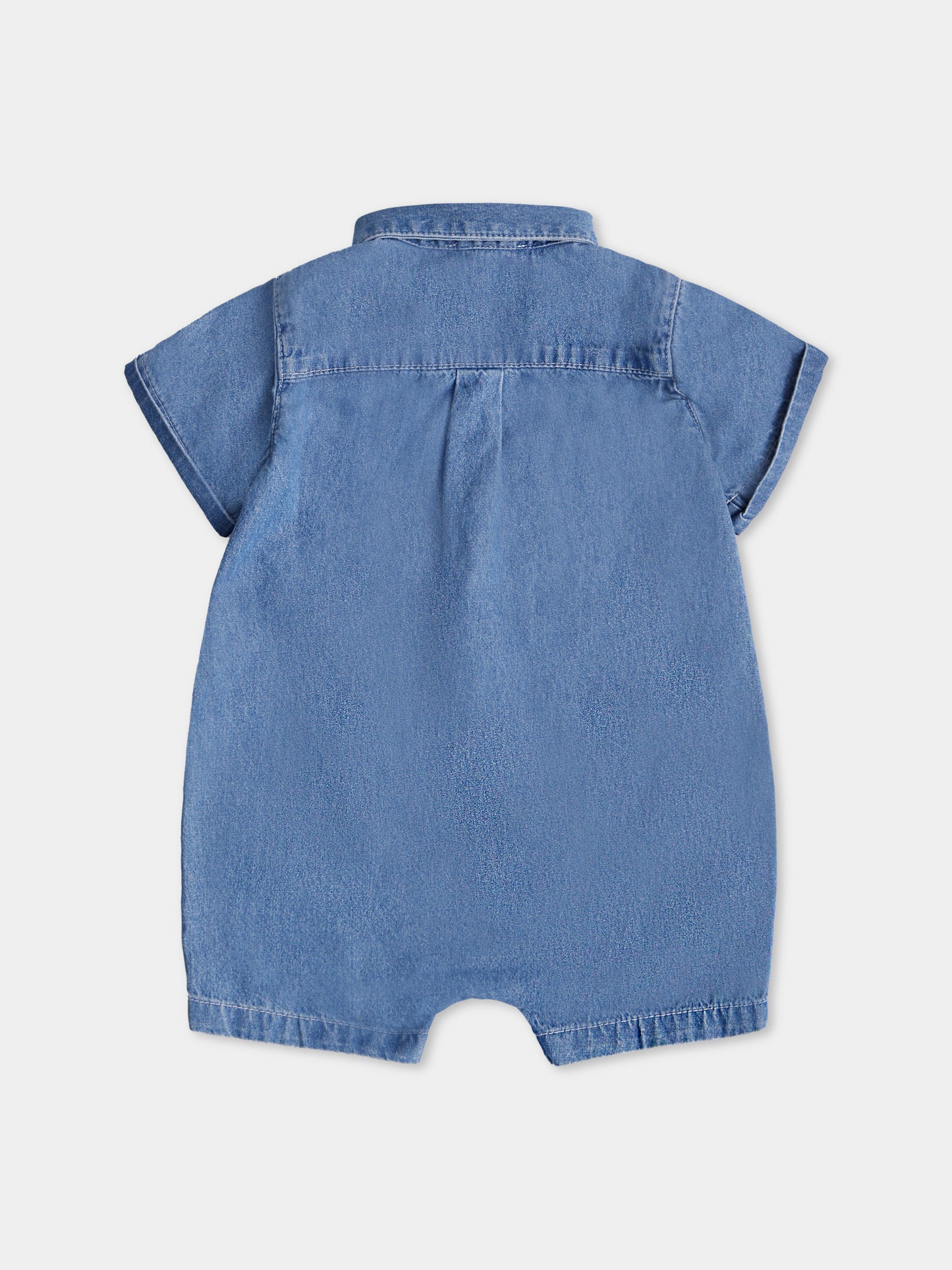 Pagliaccetto denim per neonato con Teddy Bear,Moschino Kids,MUT045 L0E13 40933
