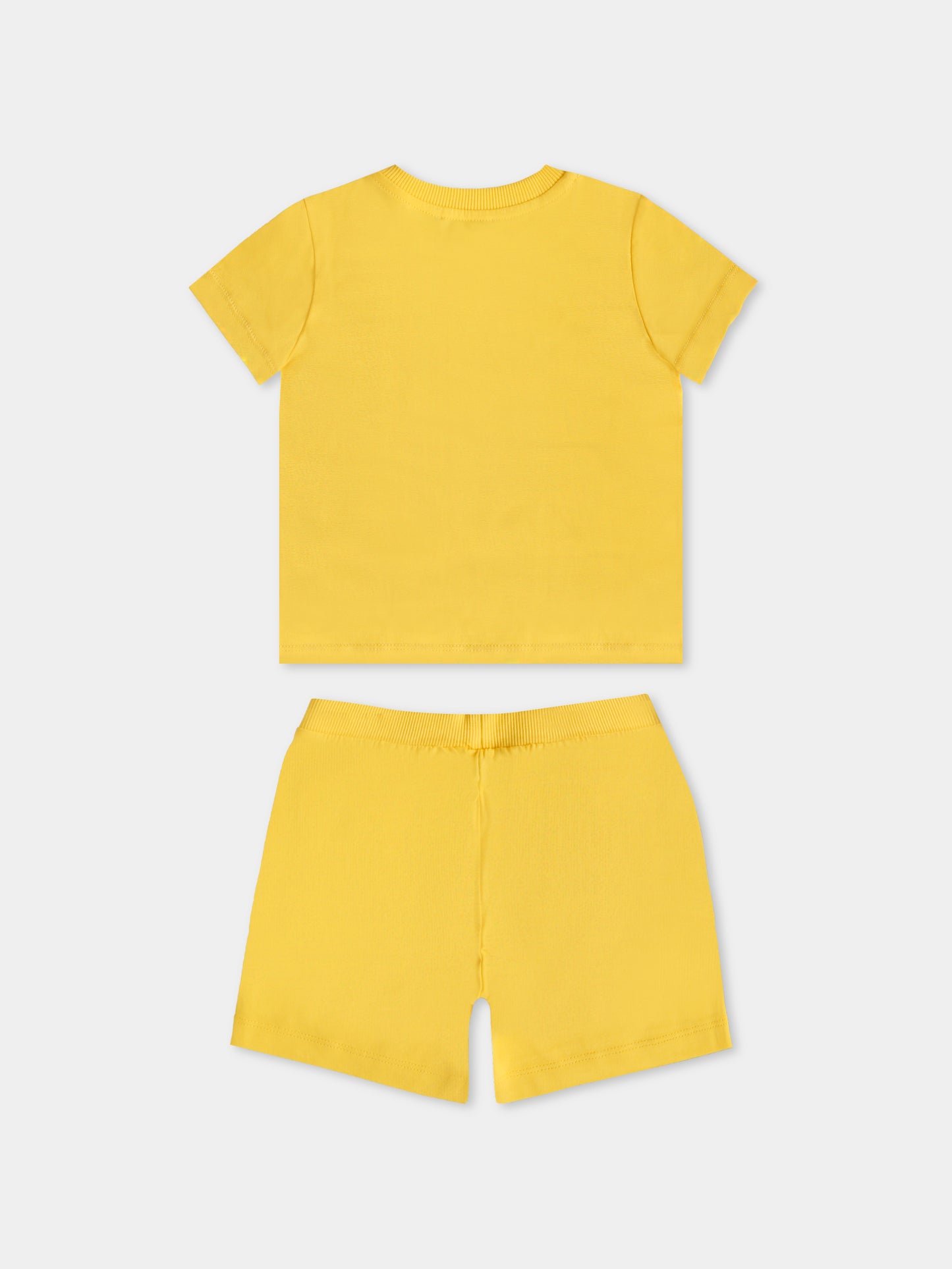 Completo giallo per neonato con Teddy Bear,Moschino Kids,MVG00M LAA02 50577