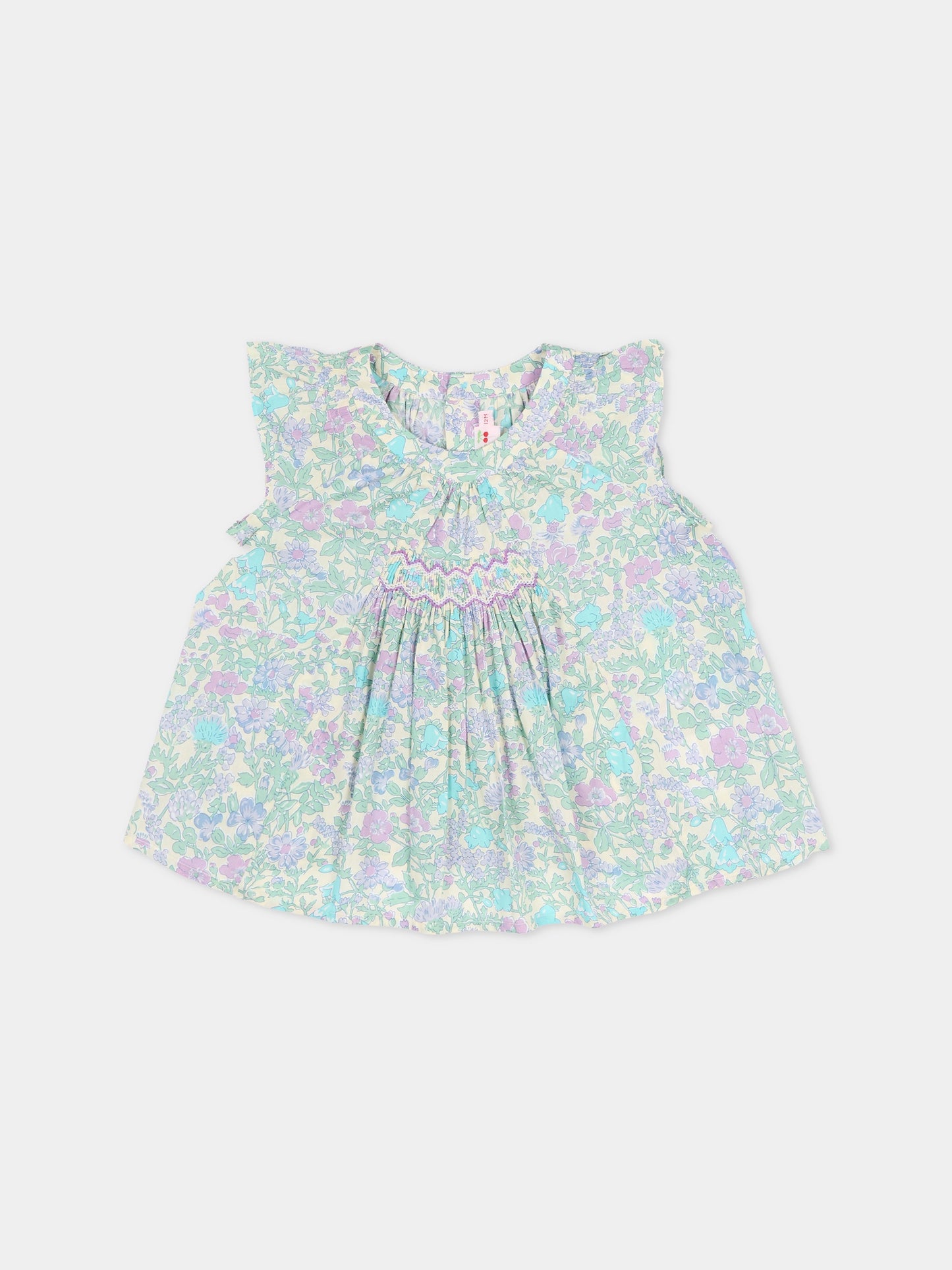 Camicia multicolor per neonata con stampa floreale,Bonpoint,C06XBLW00002 556