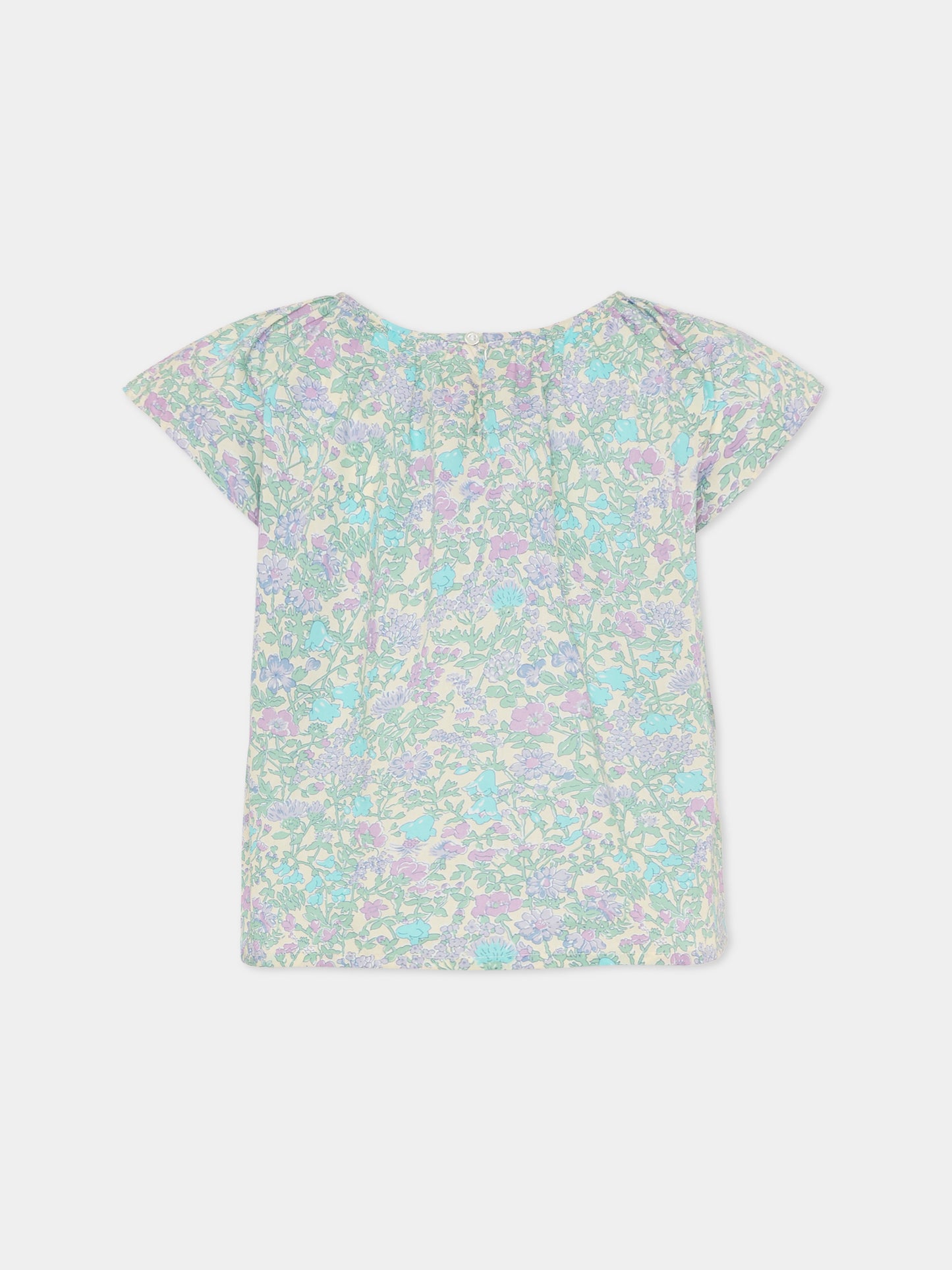 Camicia multicolor per bambina con stampa floreale,Bonpoint,C06GBLW00005 556