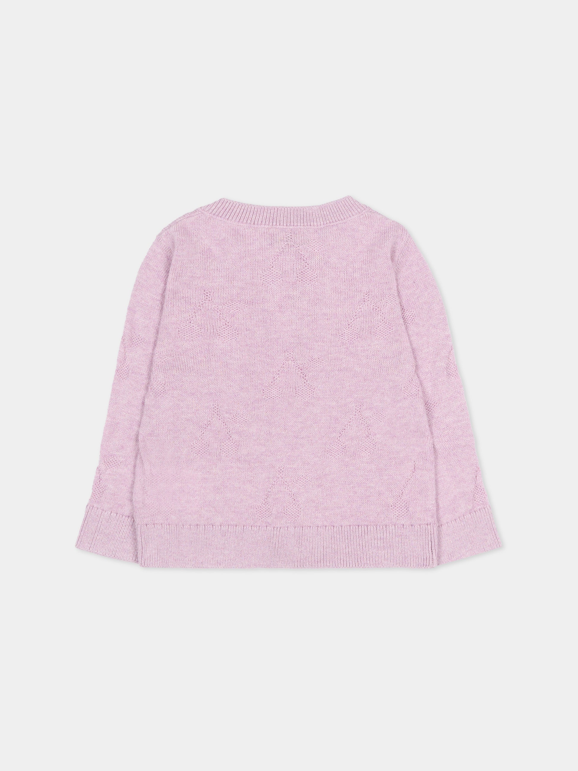 Cardigan lilla per neonata con ciliegie,Bonpoint,C06XCAK00001 057A