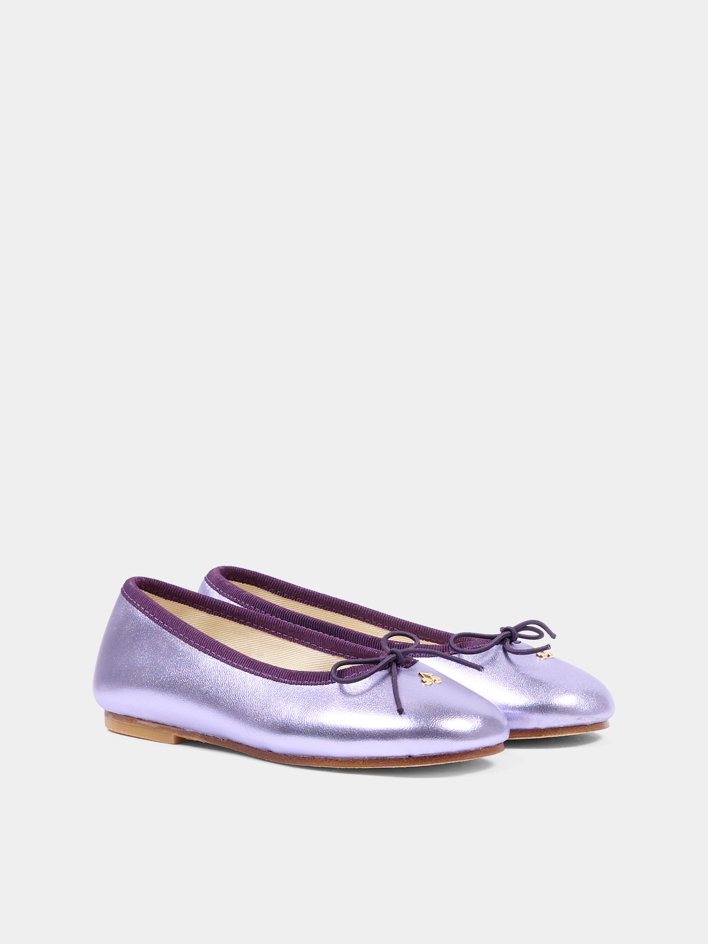Ballerine lilla per bambina con ciliegie,Bonpoint,C06GSOL00001 057A