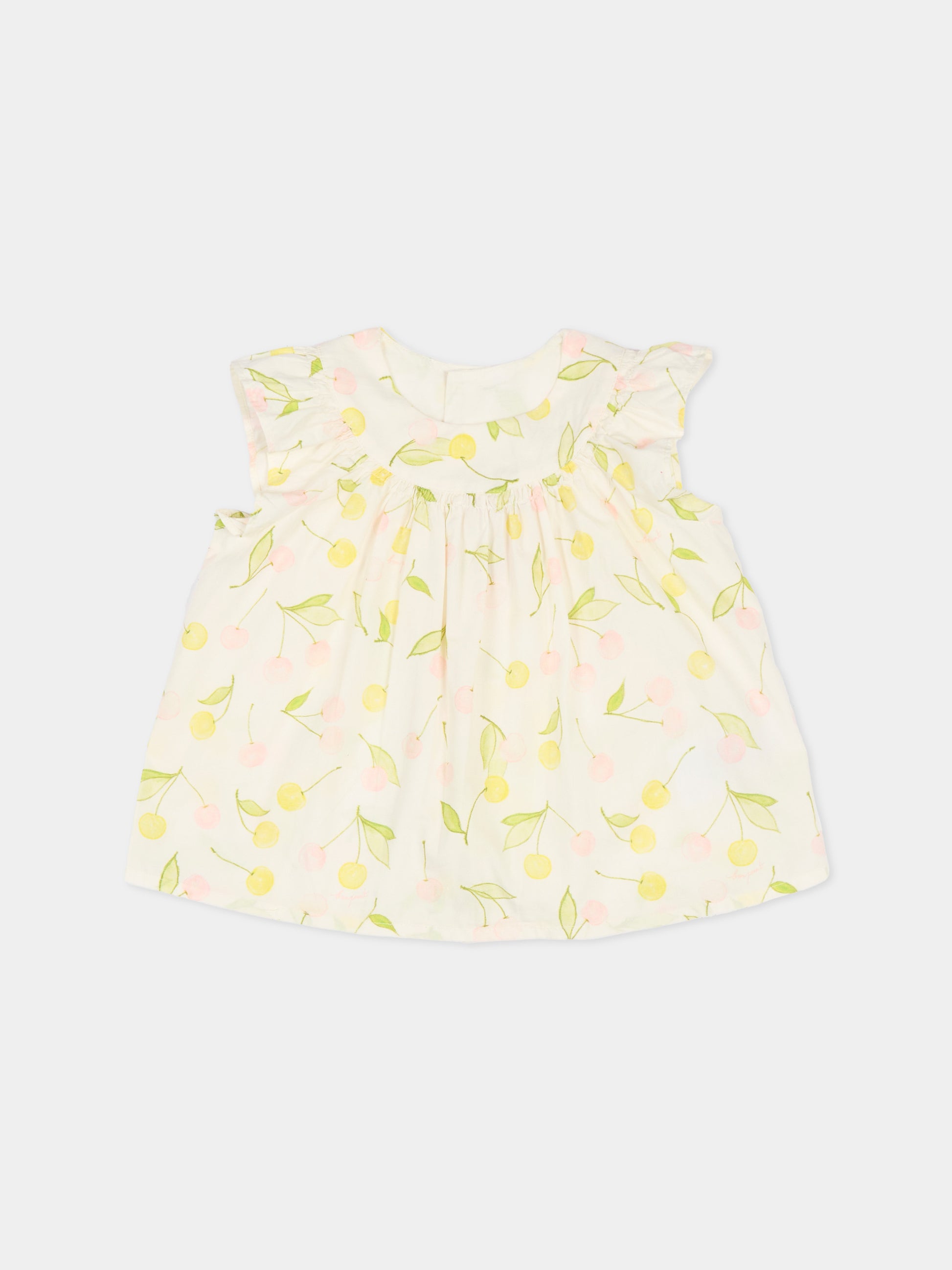 Camicia avorio per neonata con ciliegie,Bonpoint,S06XBLW00001 625