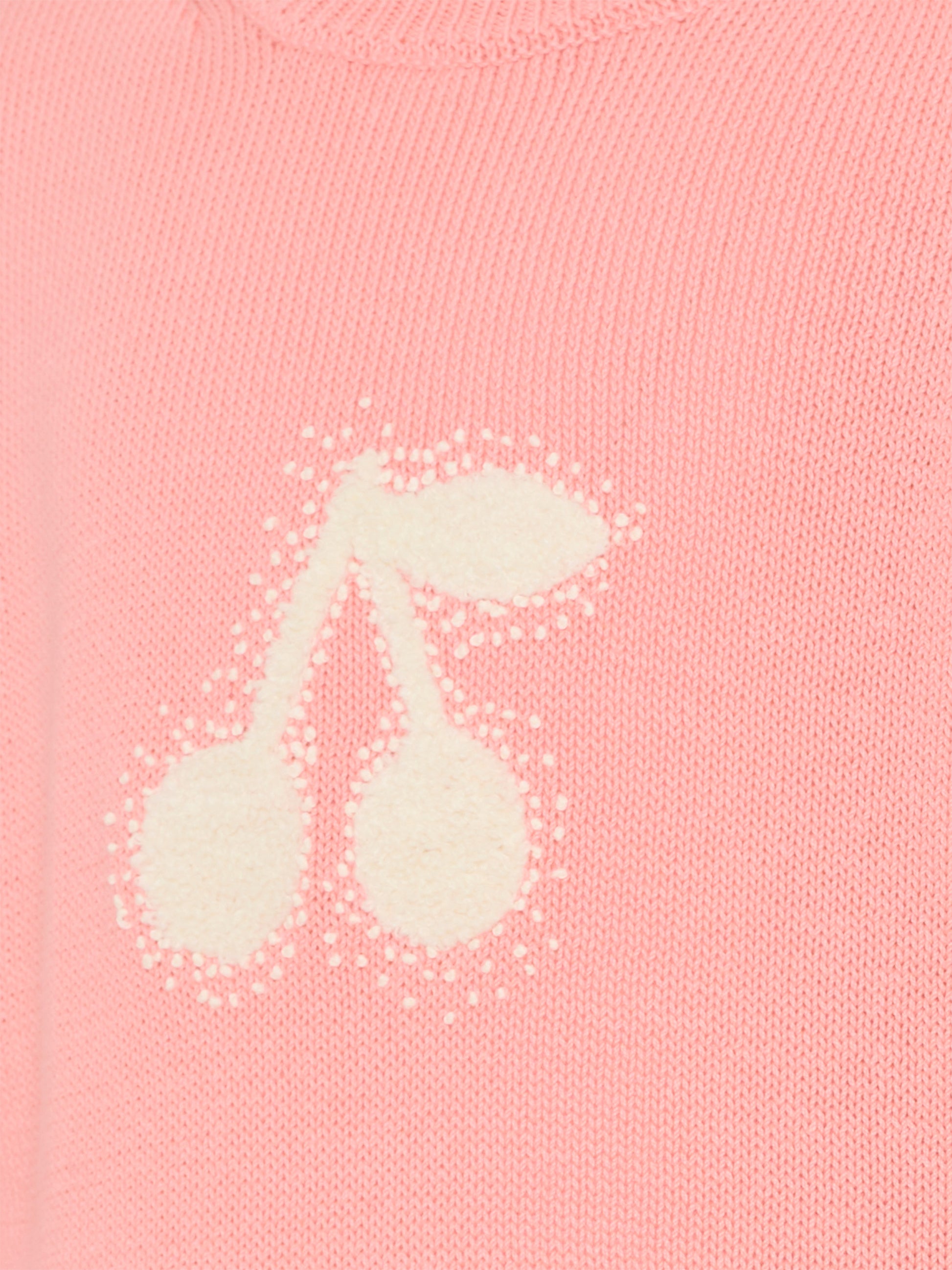 Maglione rosa per bambina con ciliegie,Bonpoint,S06GJUK00001 028D