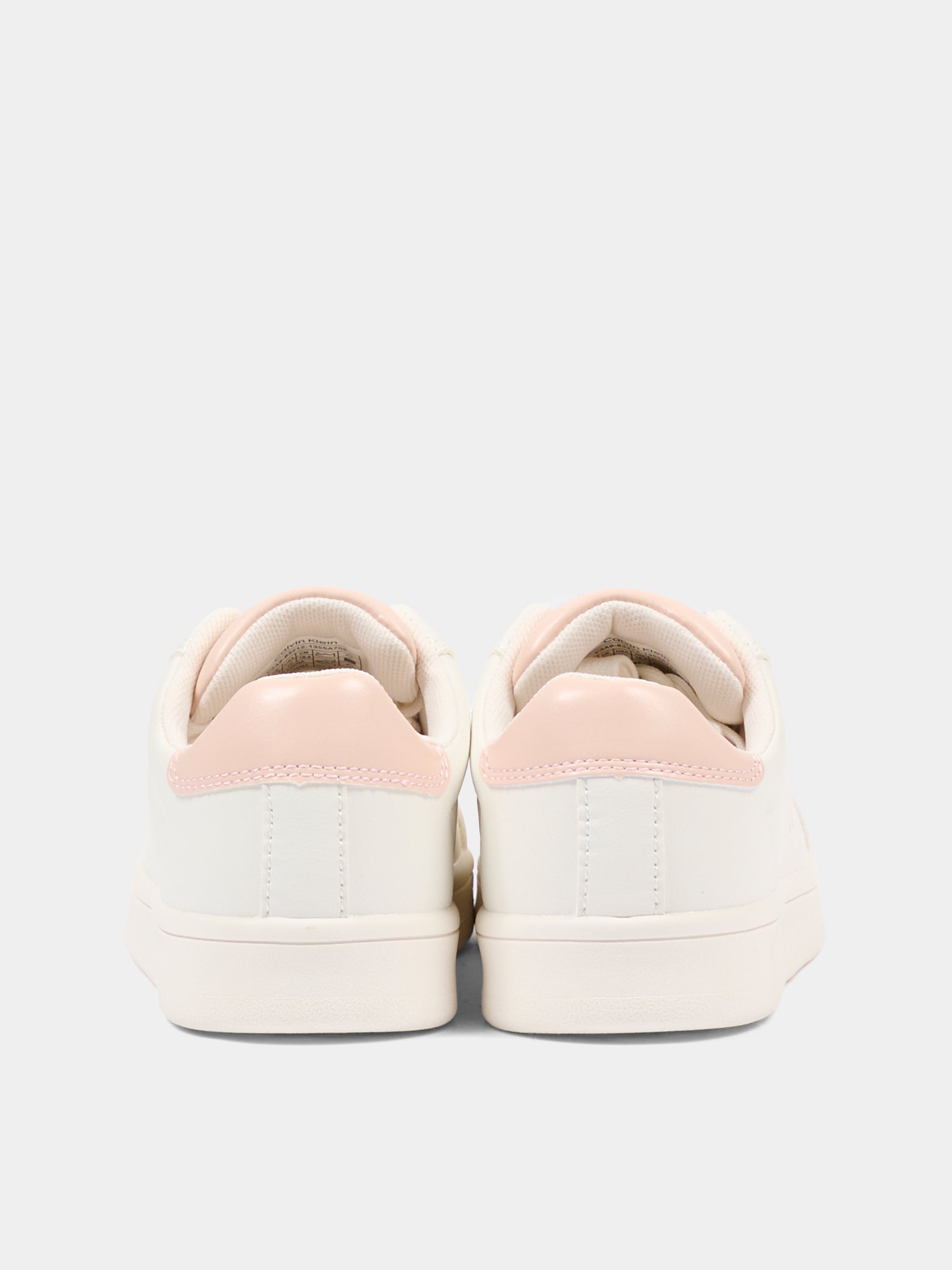 Sneakers bianche per bambina con logo rosa,Calvin Klein Kids,V3A9 83212 1355A708