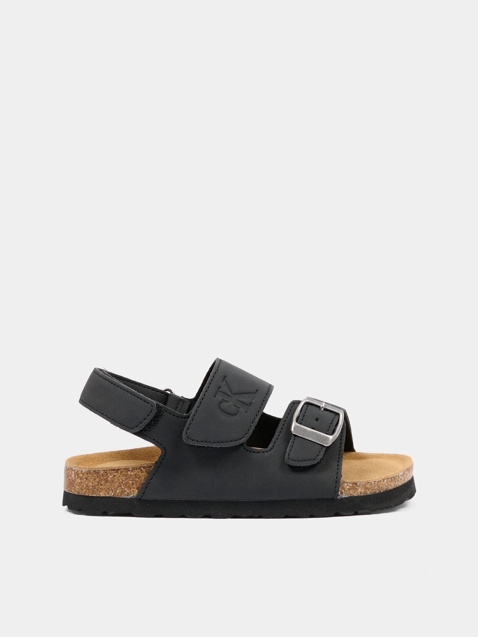 Sandalo nero per bambini con logo,Calvin Klein Kids,V3X2 83328 0315999