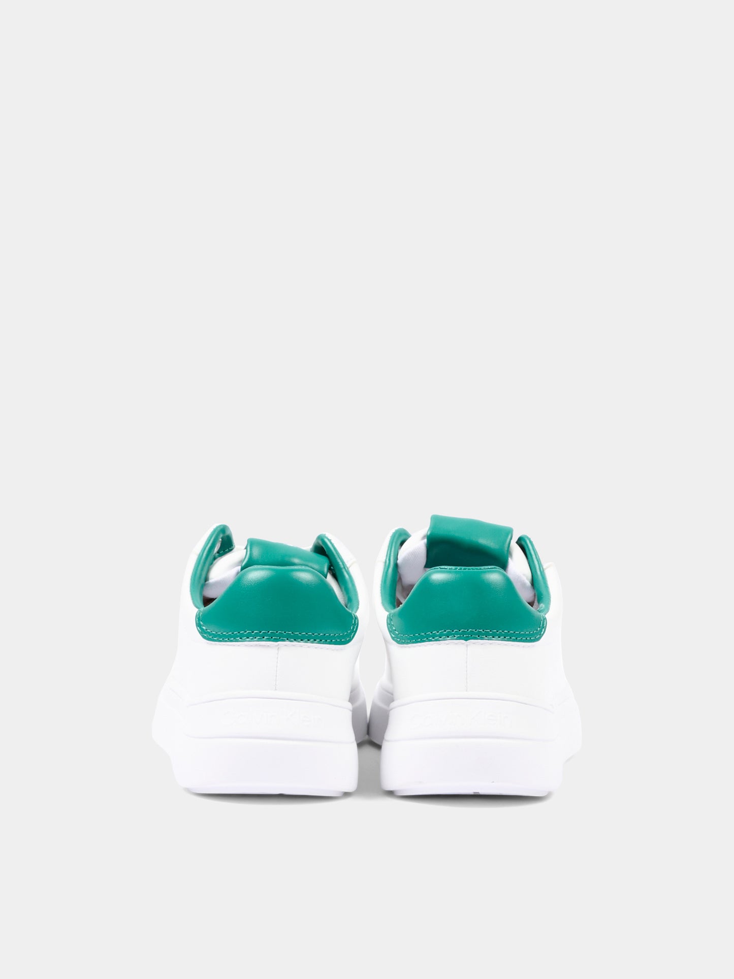 Sneakers bianche per bambino con logo,Calvin Klein Kids,V3X9 83301 1355X165