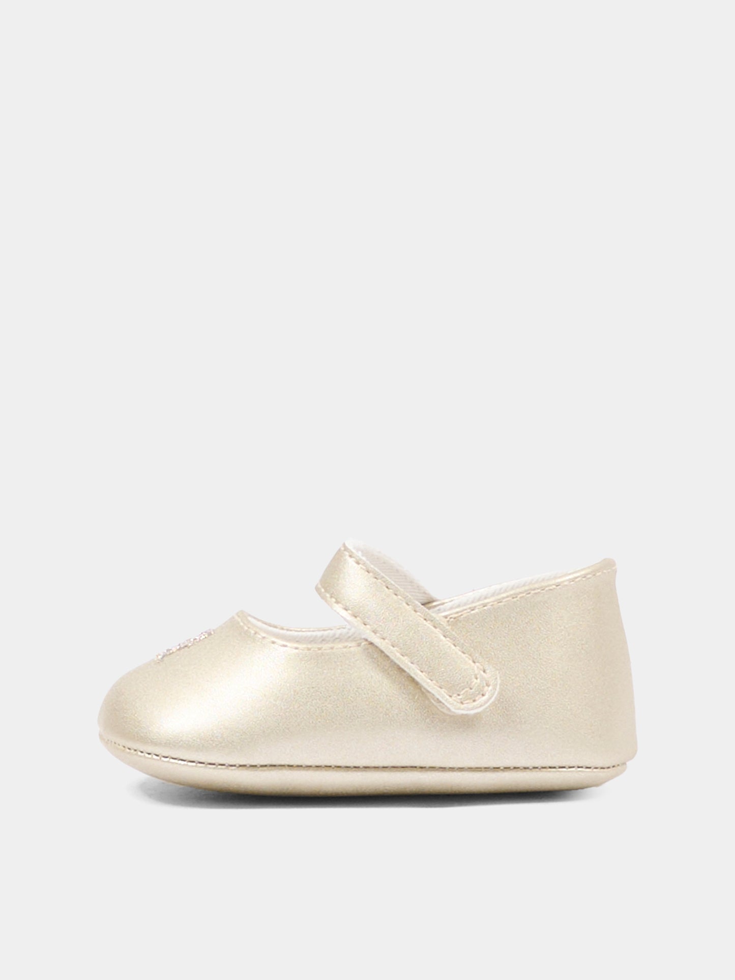 Ballerine oro per neonata con logo,Tommy Hilfiger Junior,T0A3 34220 0995514