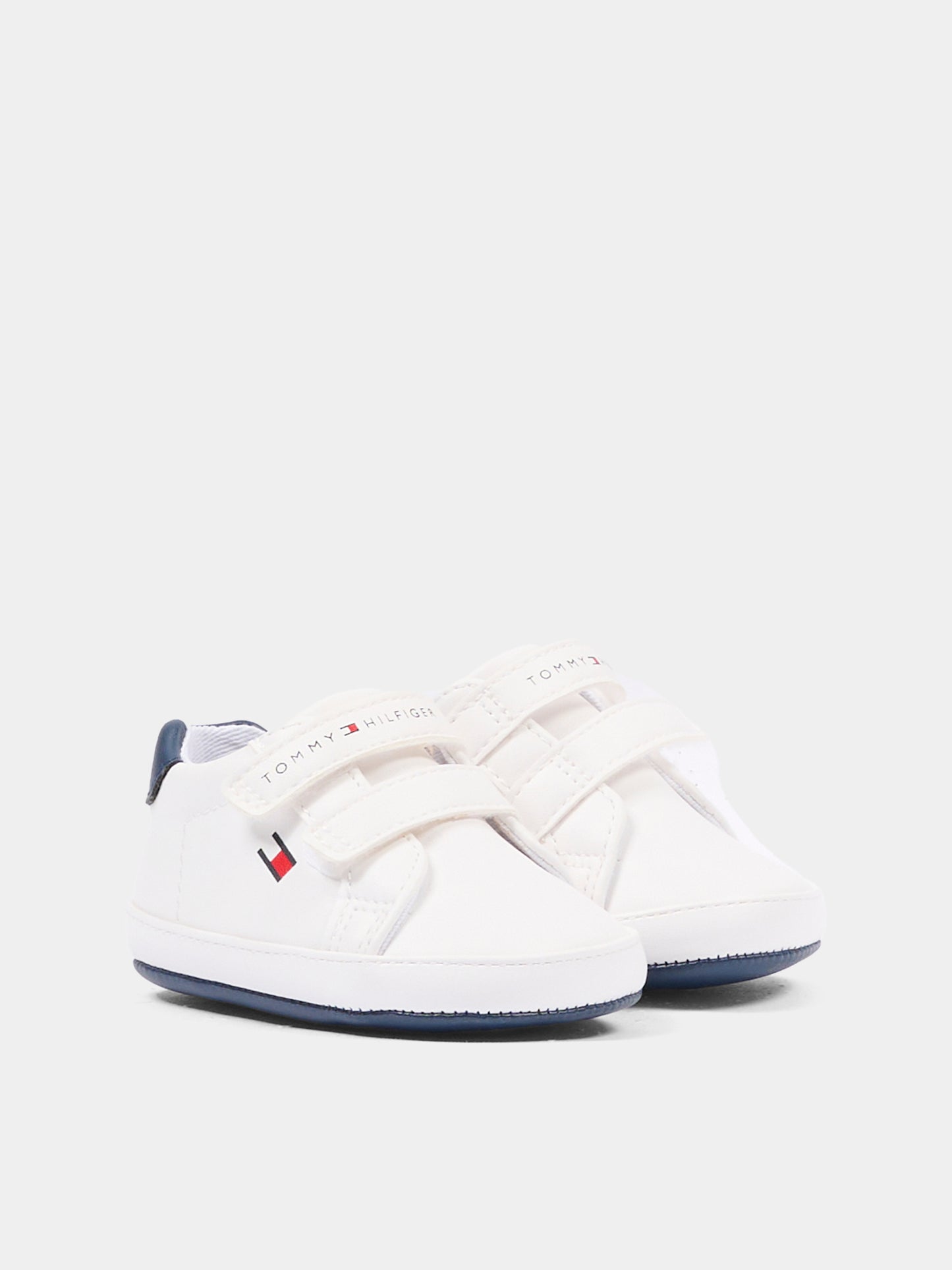 Sneakers bianche per neonato con bandierina,Tommy Hilfiger Junior,T0B9 34328 1582X336