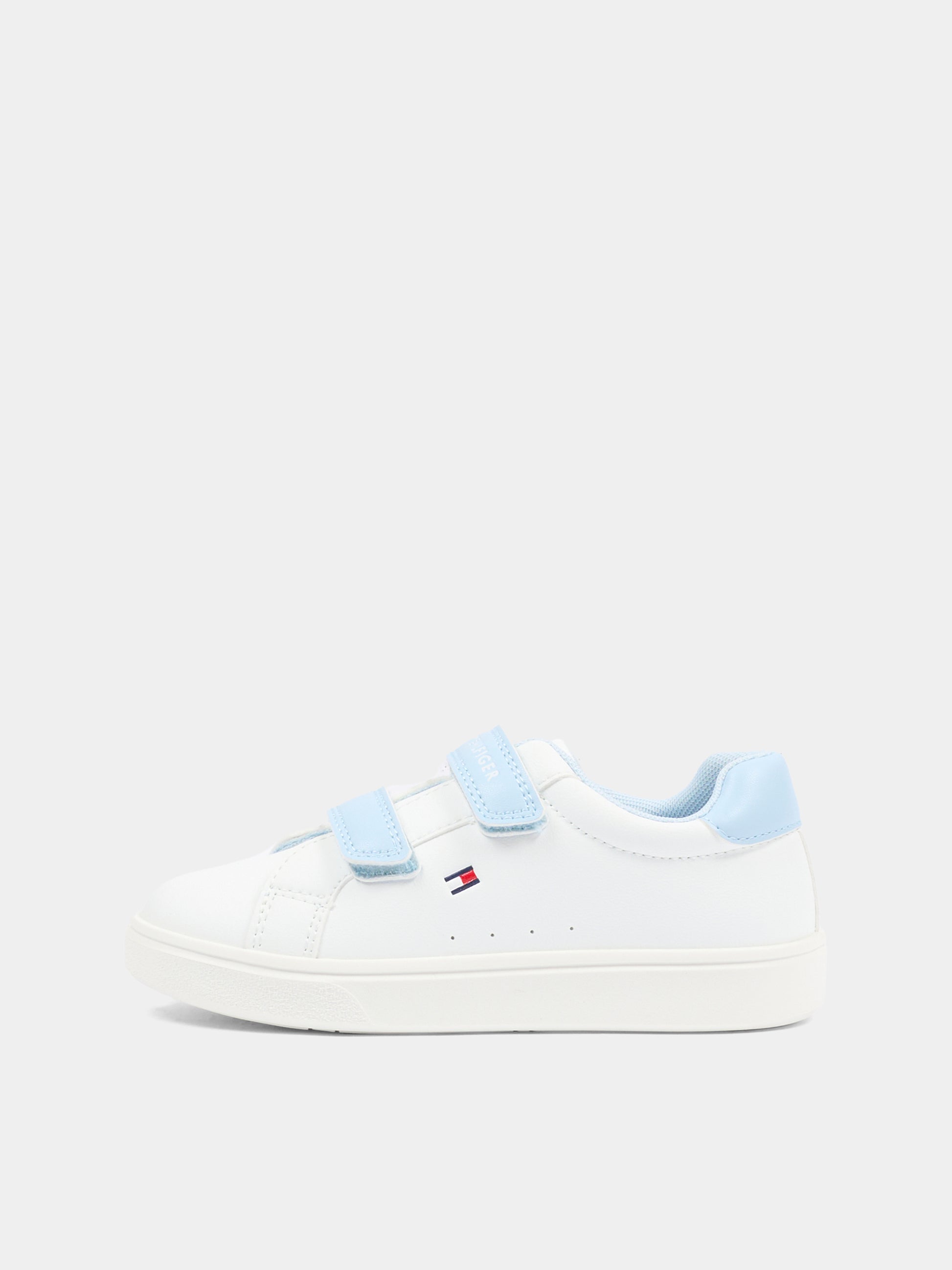 Sneakers celesti per neonato e bambino con logo,Tommy Hilfiger Junior,T1X9 34339 1355X356
